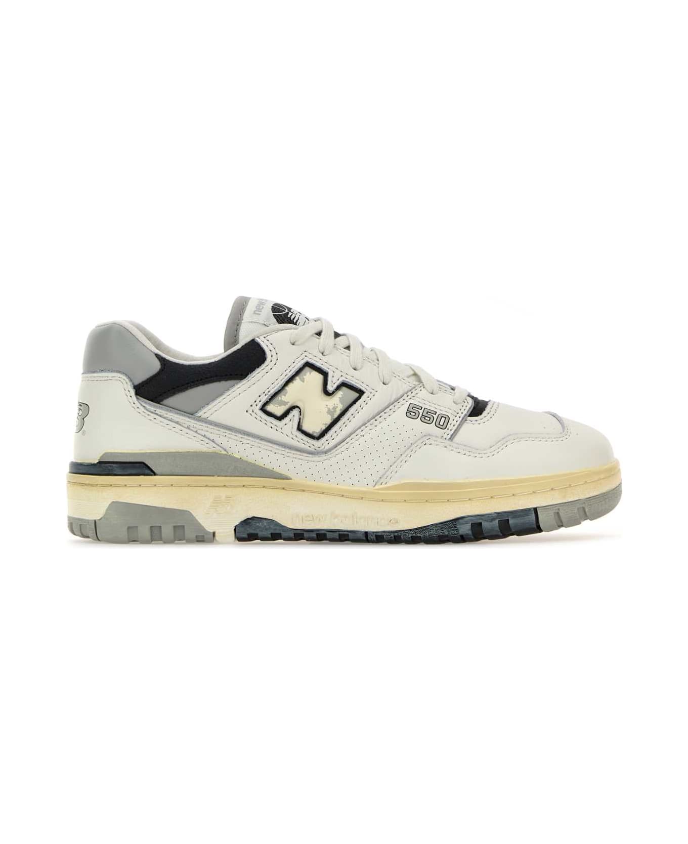 New Balance Multicolor Leather 550 Sneakers - OFFWHITEGREY スニーカー