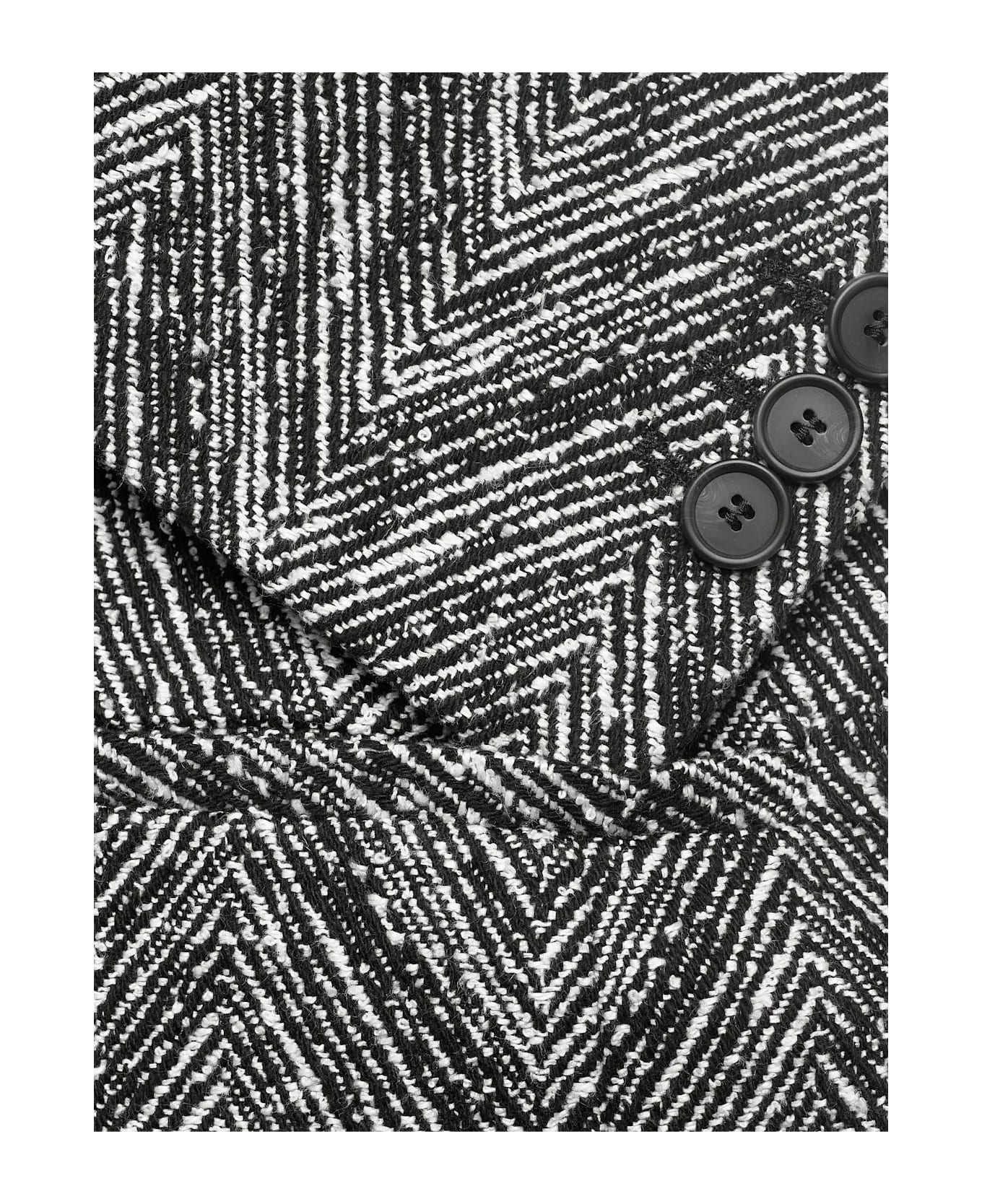 Hugo Boss Jiarna Herringbone Fabric Coat - OPEN MISCELLANEOUS