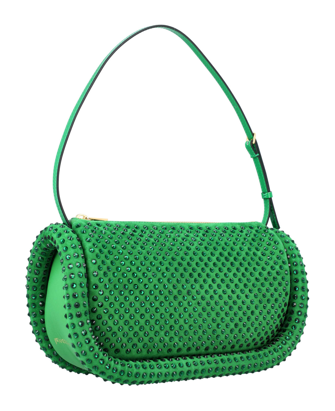 J.W. Anderson Bumper-15 Leather Shoulder Bag With Crystals - Green
