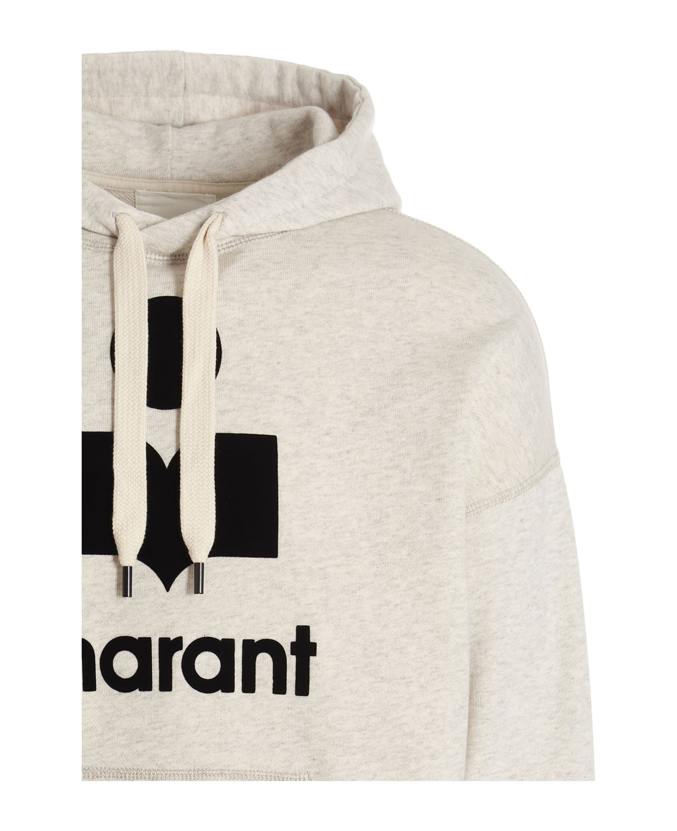 Isabel Marant Miley Hoodie With Flocked Logo - Gray フリース