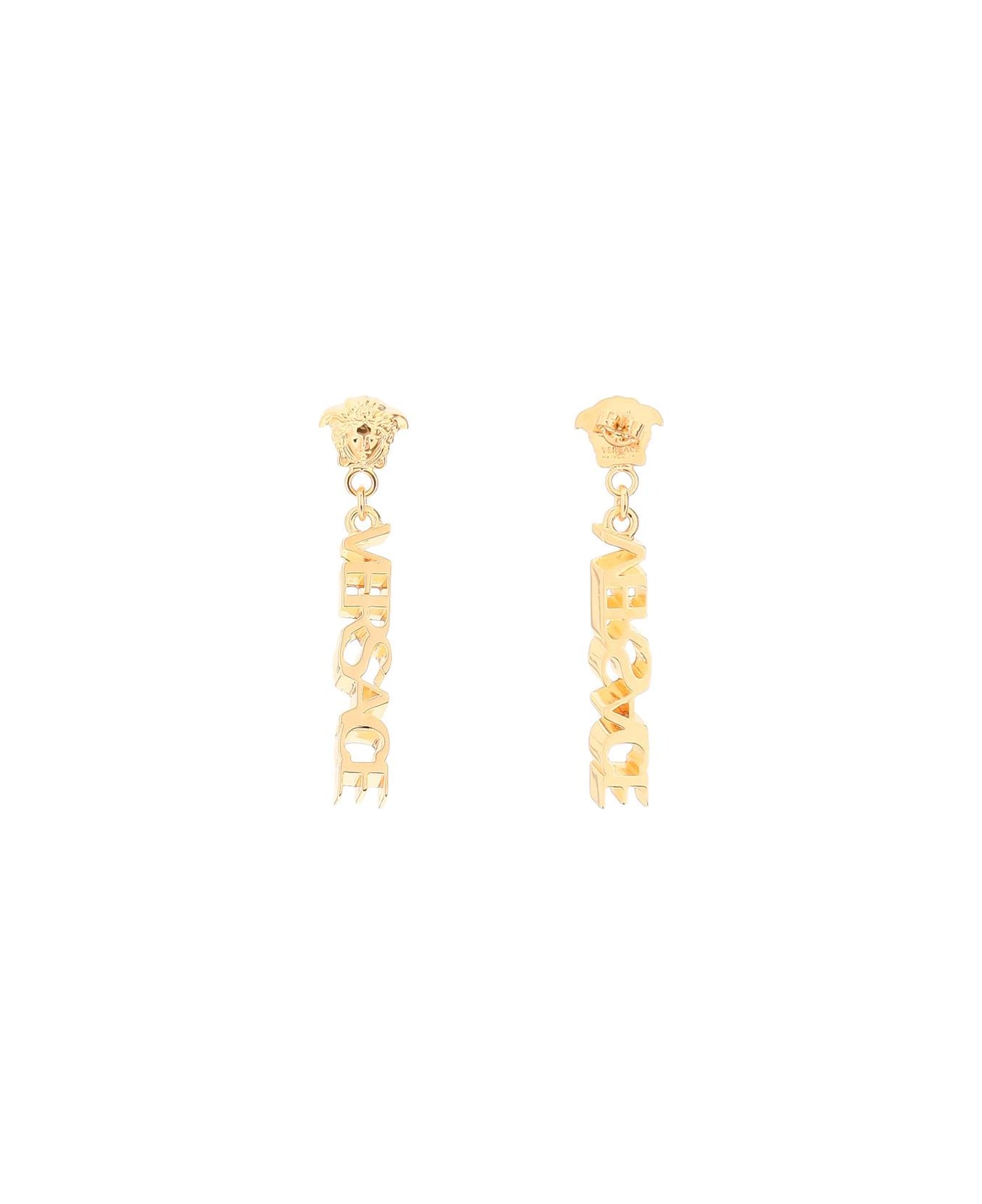 Versace Logo Pendant Earrings - Oro Versace イヤリング