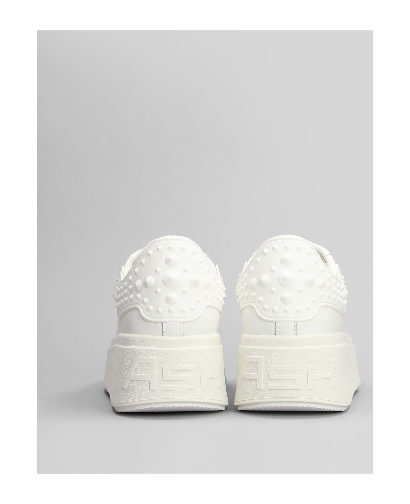 Ash Moby Rubber Sneakers In White Leather - white