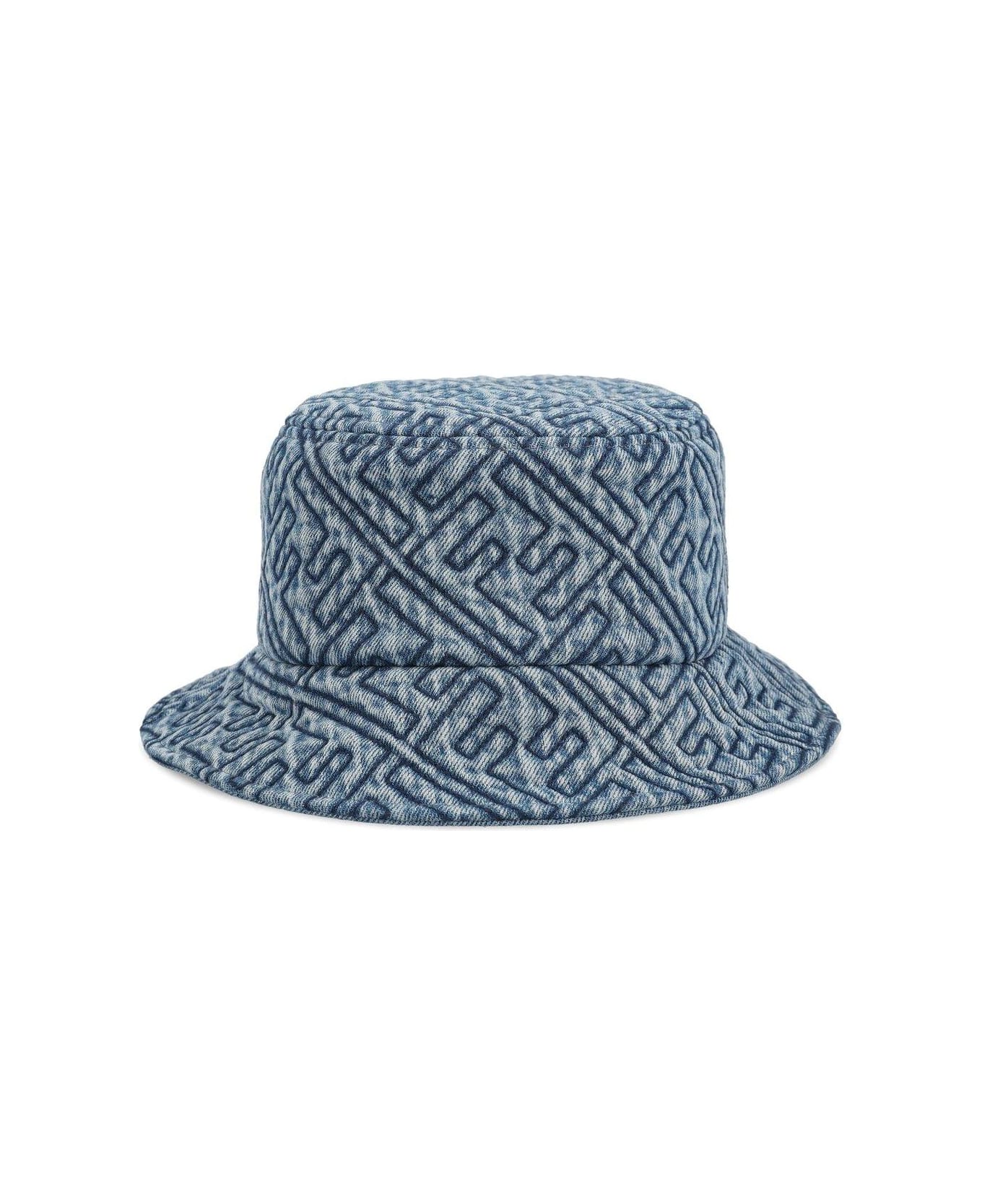 Fendi Ff Motif Denim Bucket Hat - Blue 帽子