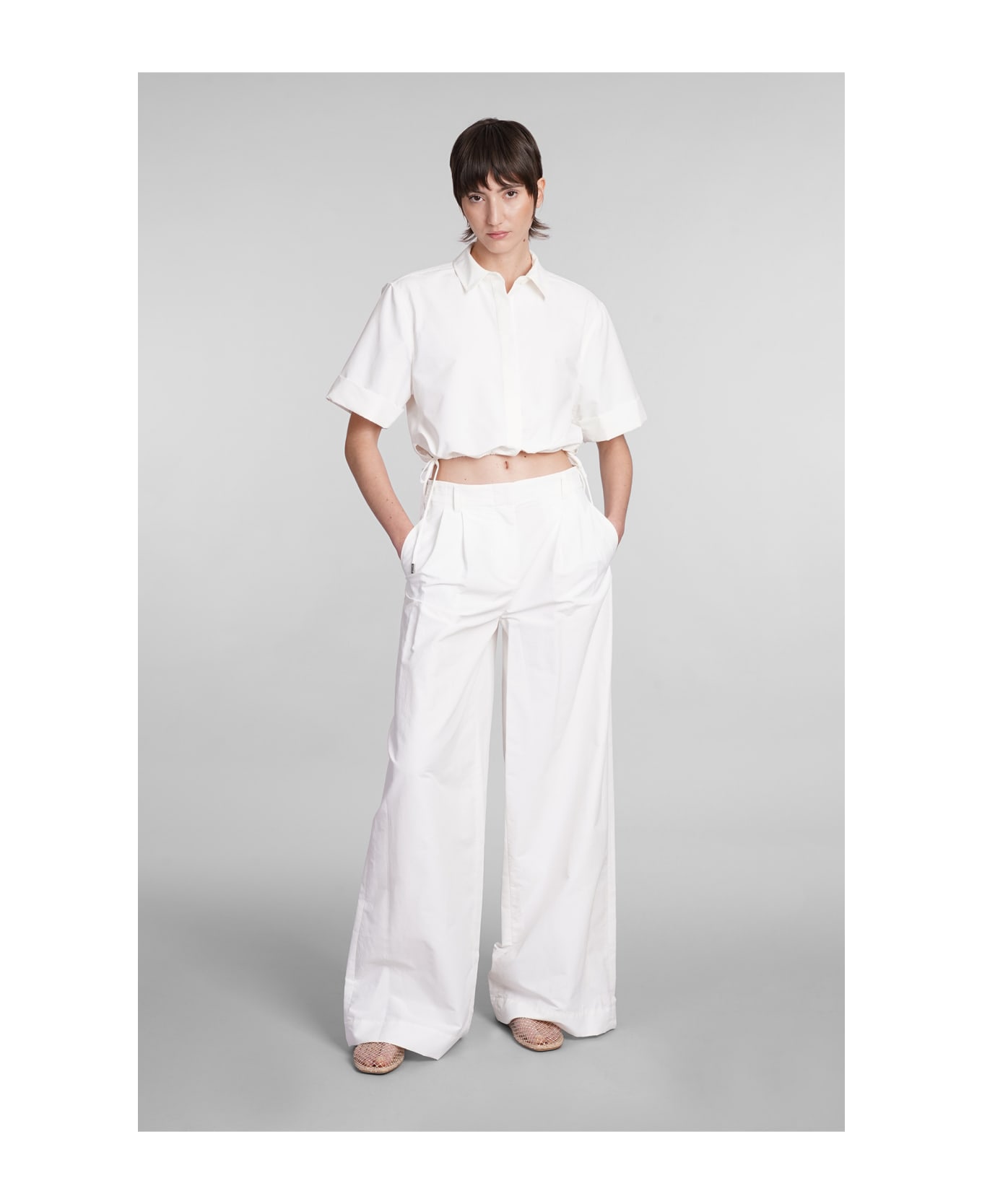 Simkhai Leroy Pants In White Cotton - white