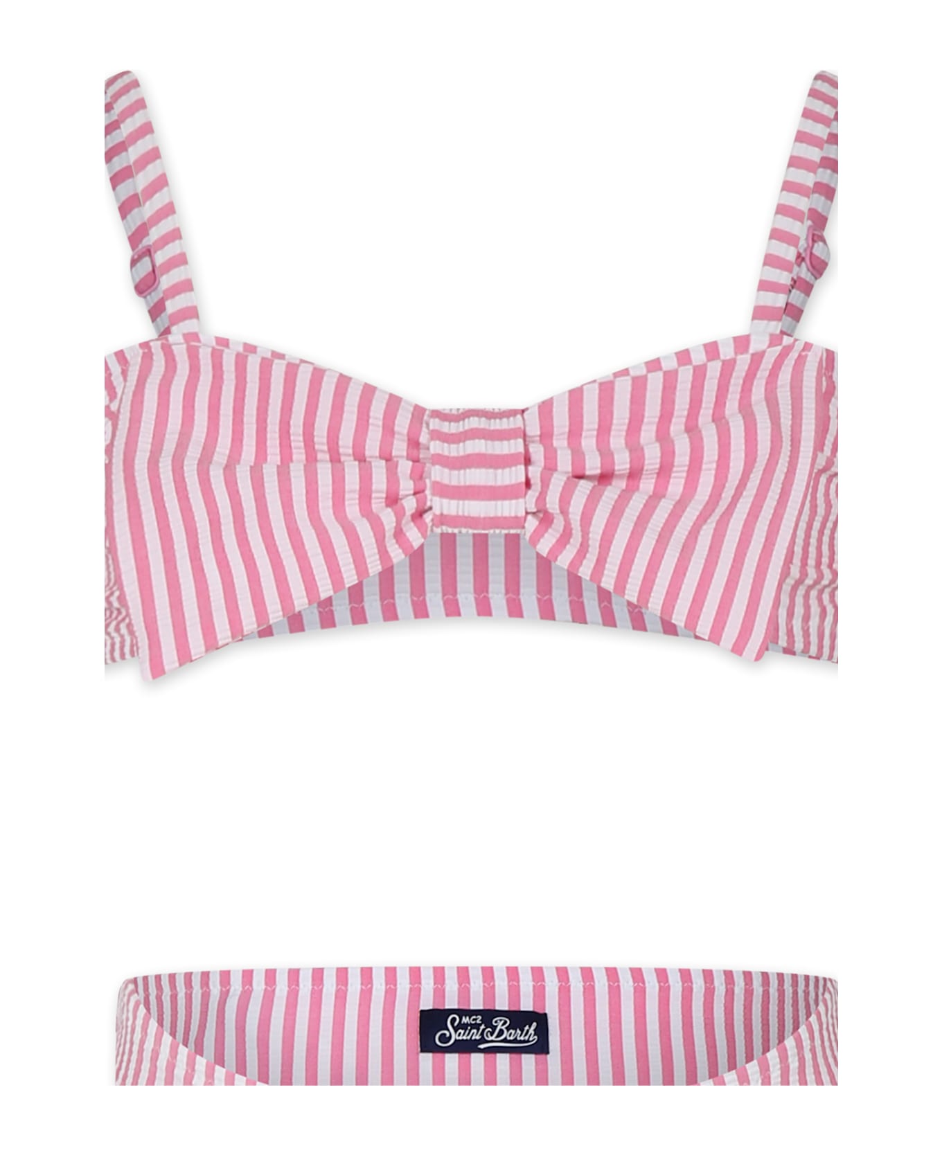 MC2 Saint Barth Pink Bikini For Girl With Bow - Pink