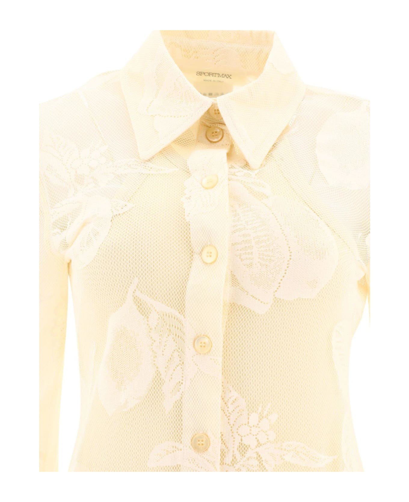 SportMax Canosa Buttoned Long-sleeved Shirt Dress - Naturale