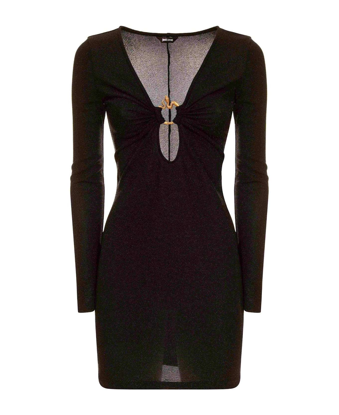 Just Cavalli Dress With Long Sleeves - Black