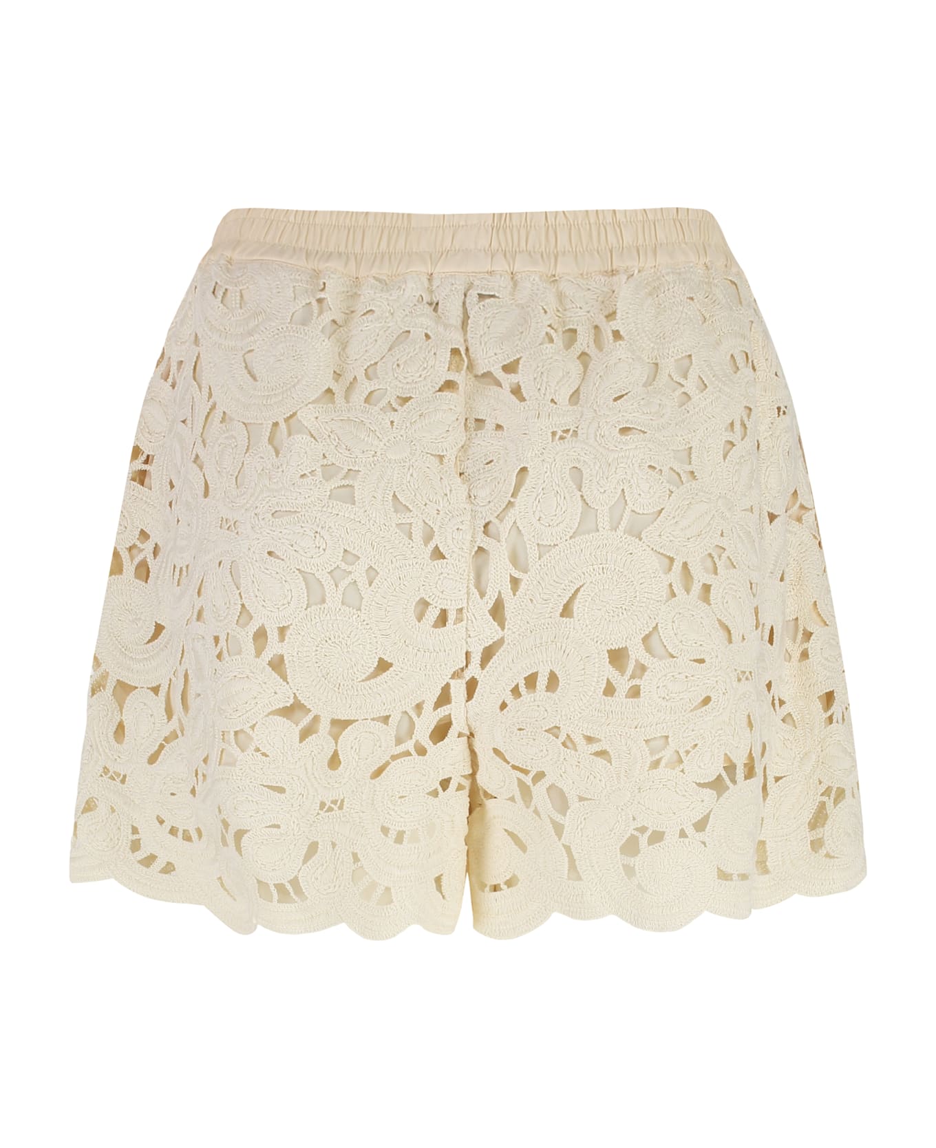 Moncler Cotton Shorts - Ivory