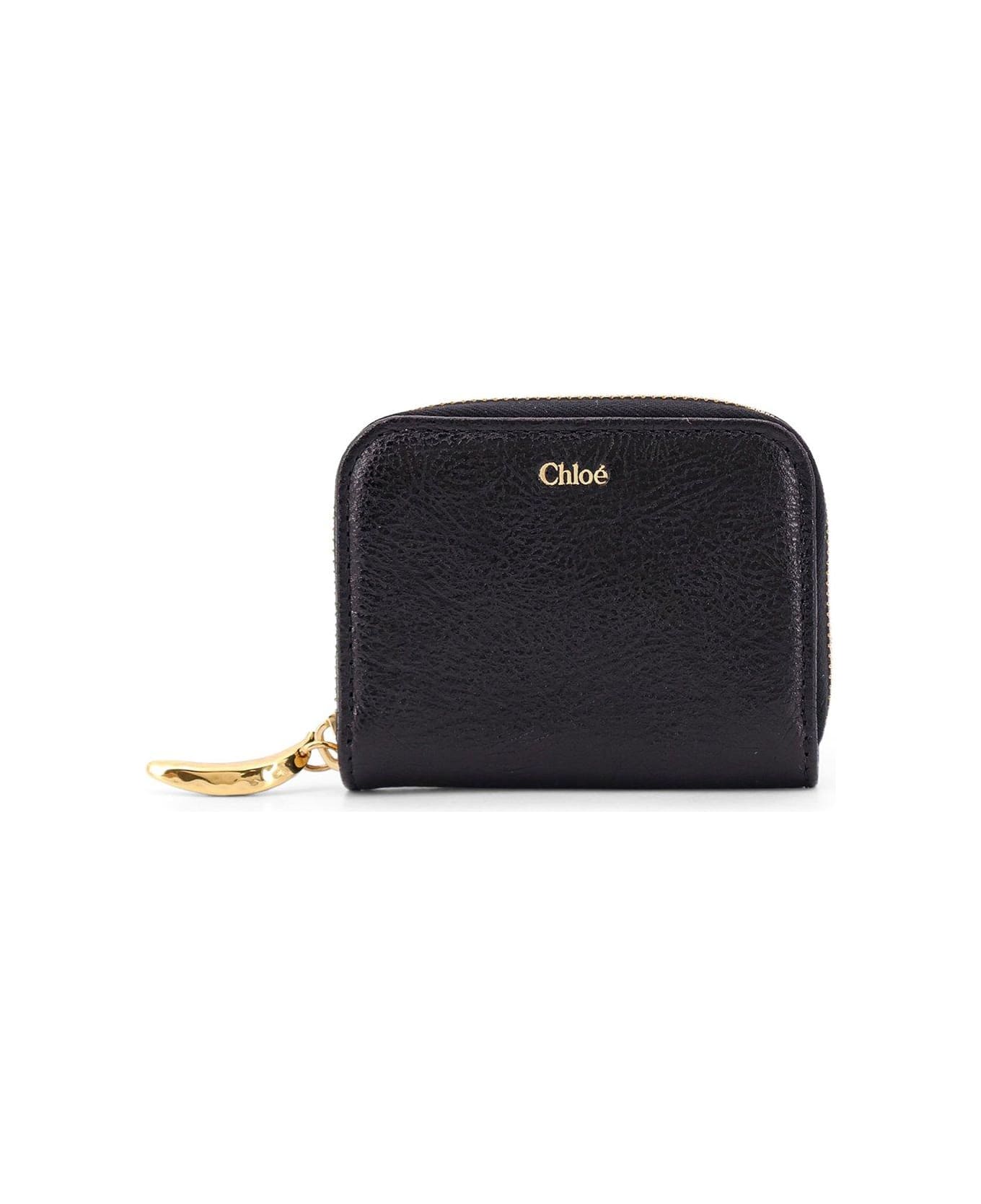 Chloé Banana Zipped Coin Purse - Black