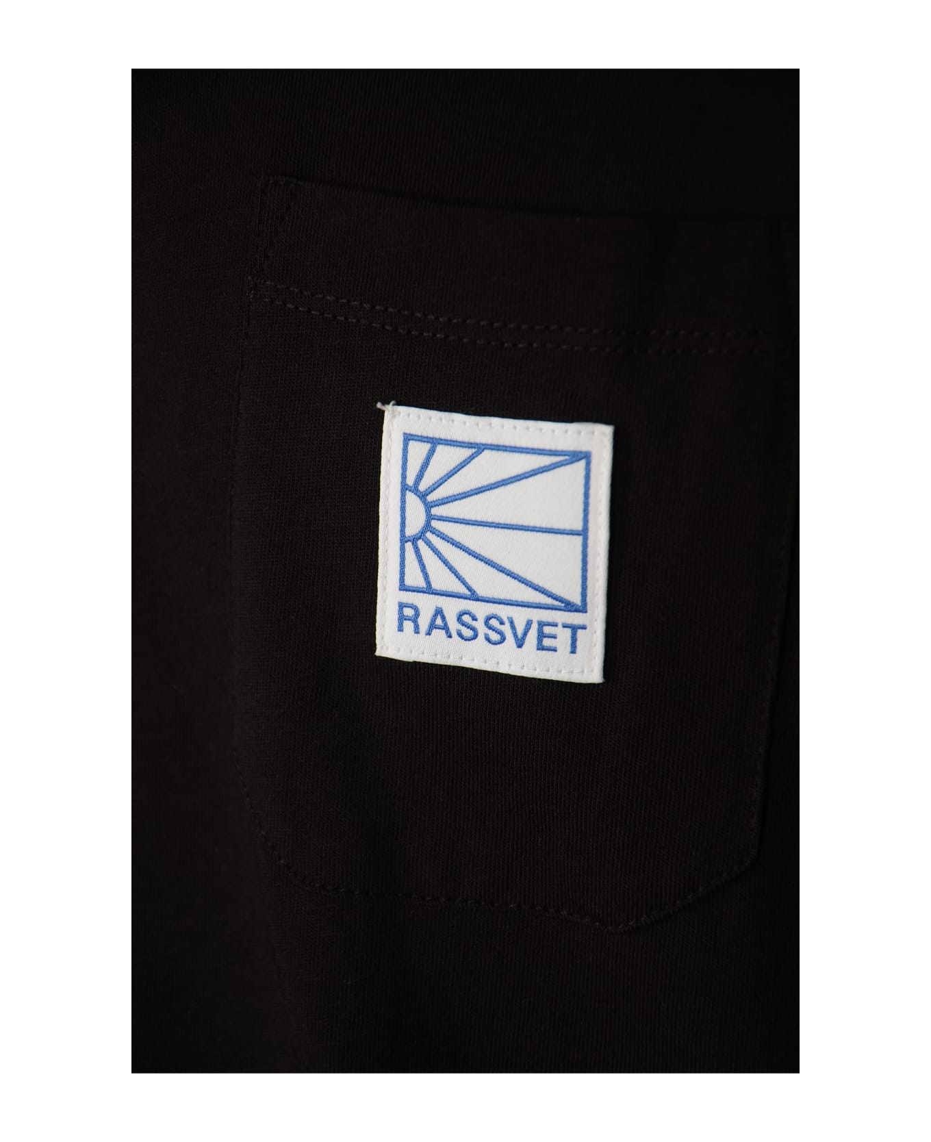 PACCBET Logo Patched Rib Sweatshirt - Black