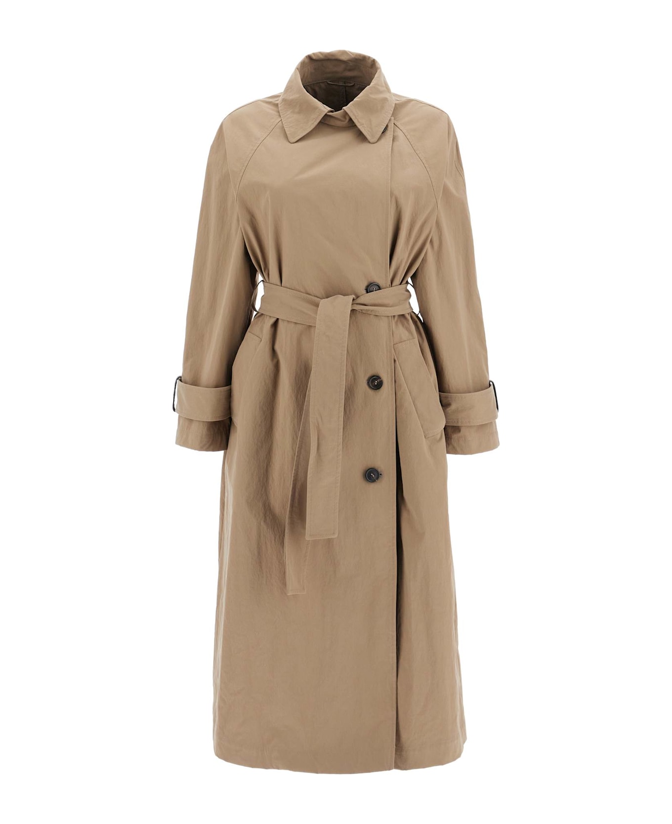 Brunello Cucinelli 'trench Coat With Shiny Cuff Details