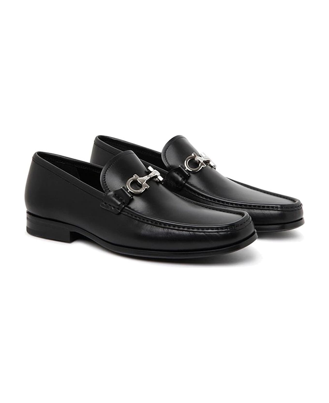 Ferragamo Chris Leather Loafers - Black