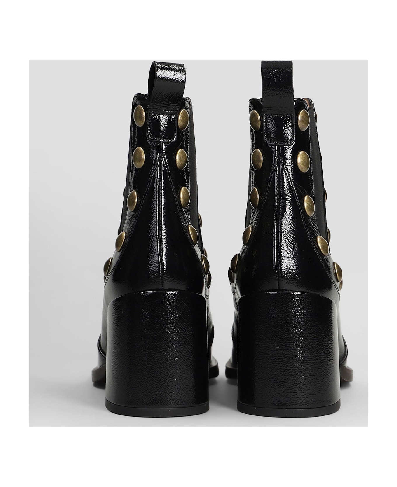 Chie Mihara Nuzai-p High Heels Ankle Boots In Black Leather - black