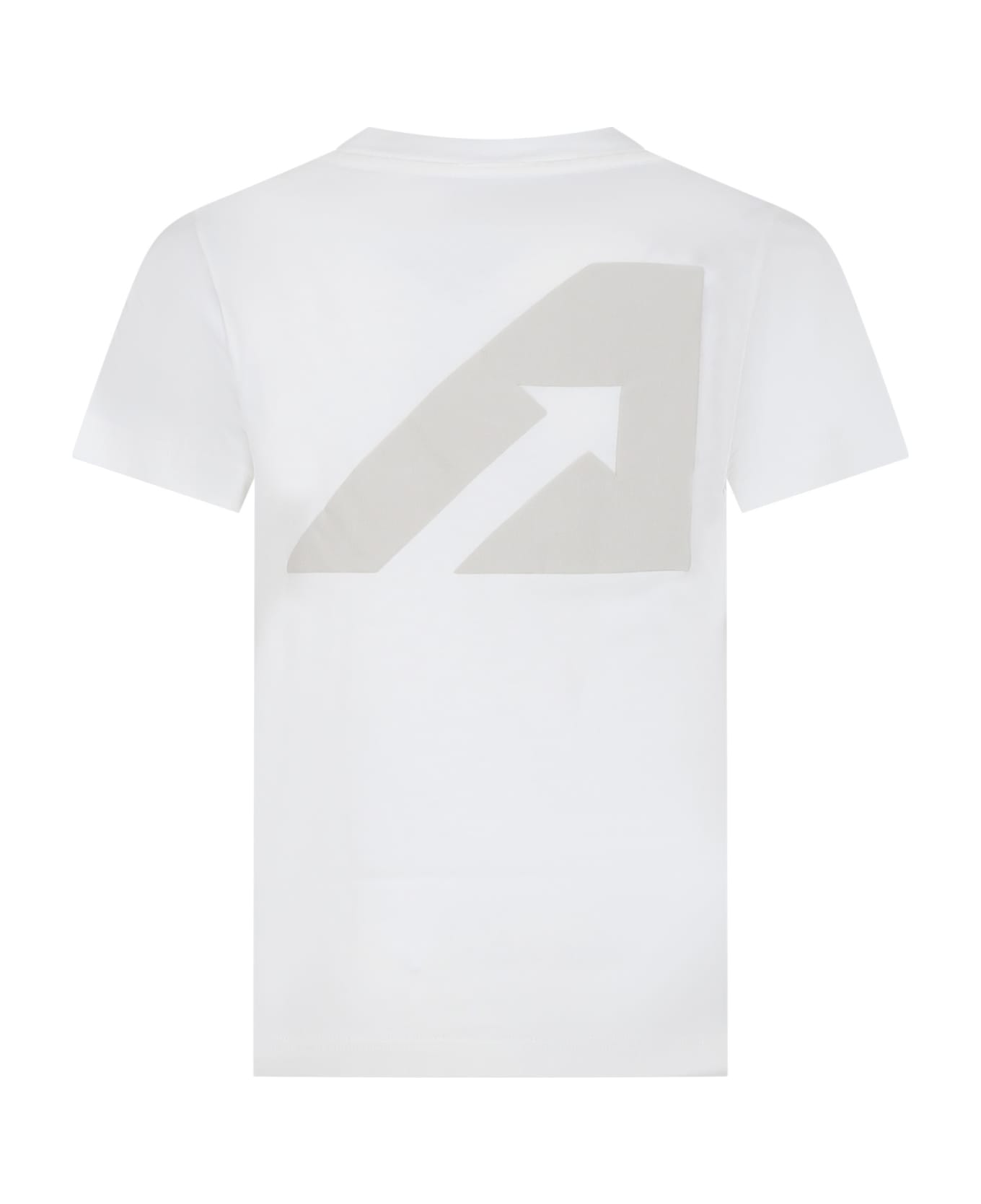 Autry White T-shirt For Kids With Logo - Bianco