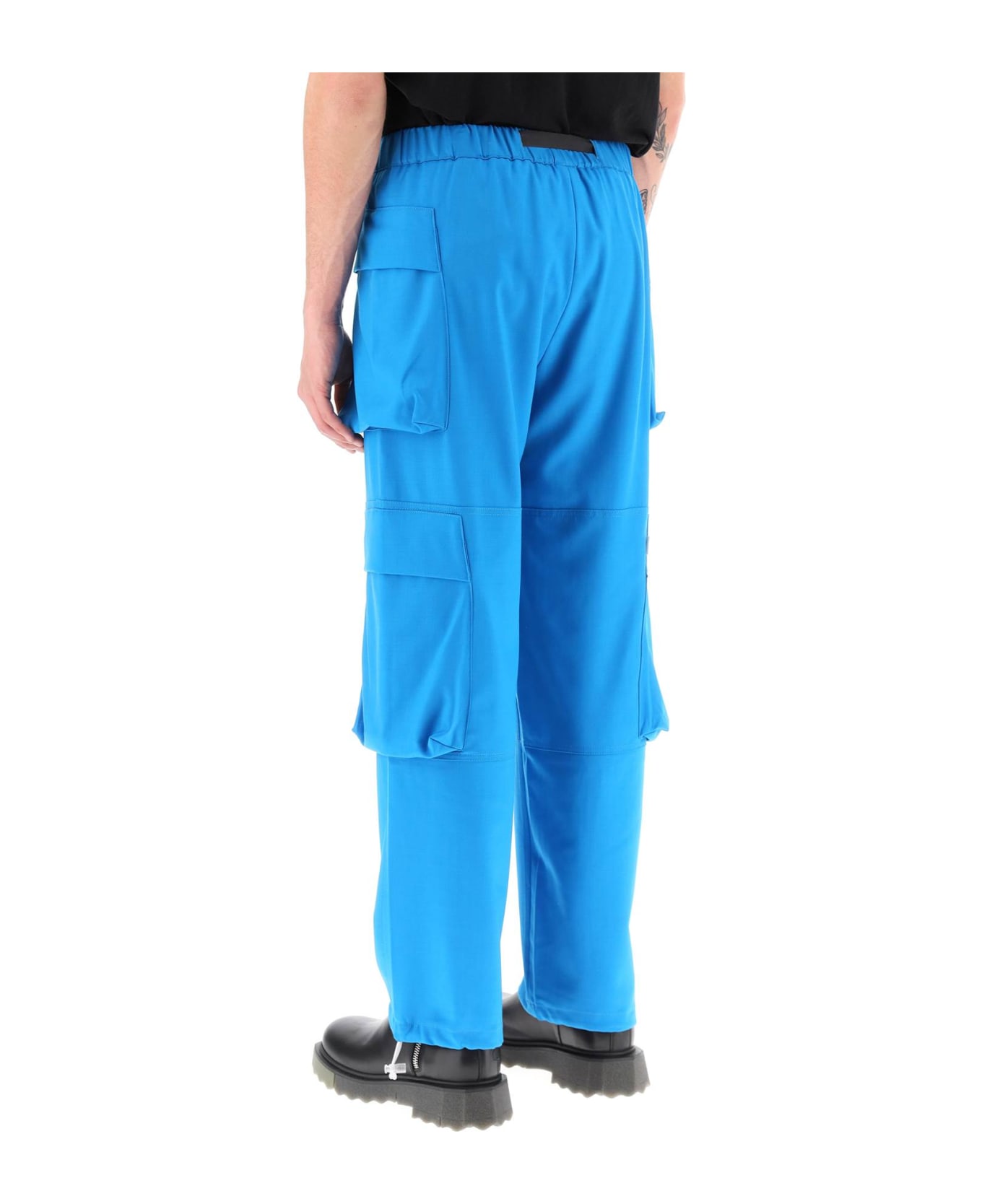 Bonsai Stretch Wool Cargo Pants - AZURE (Light blue)
