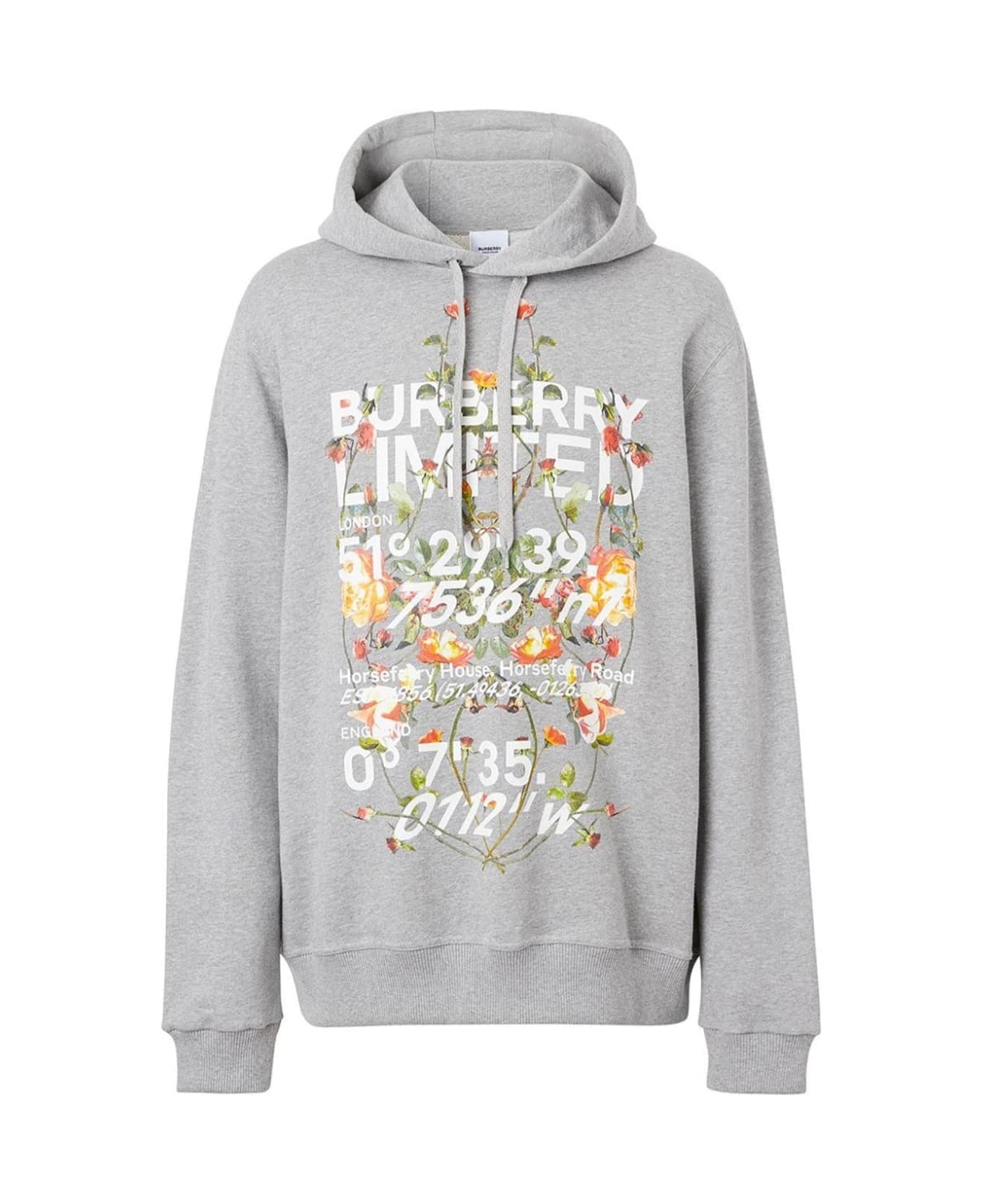 Burberry Logo Cotton Sweater - Gray