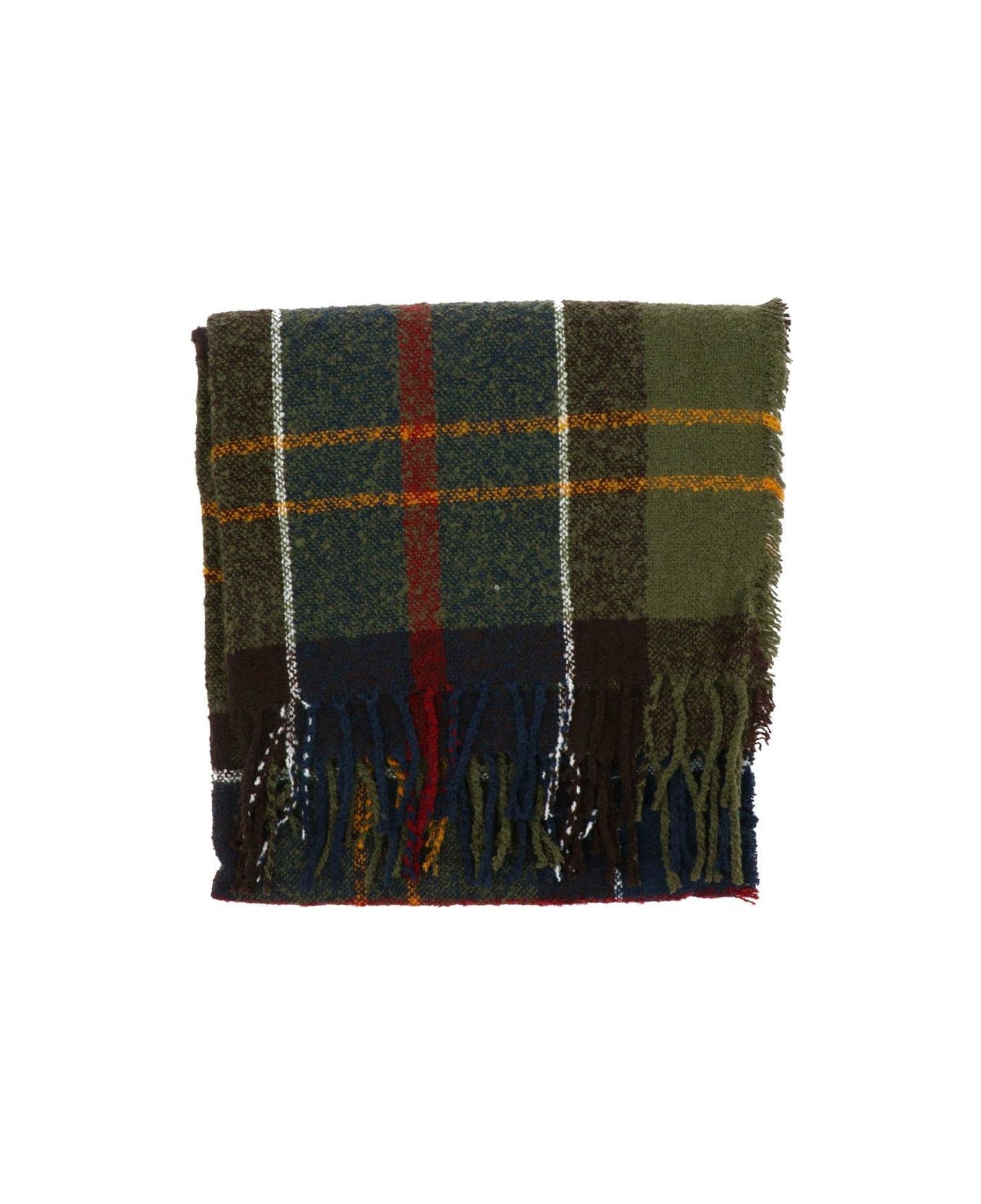 Barbour Checked Fringed Scarf - Tartan