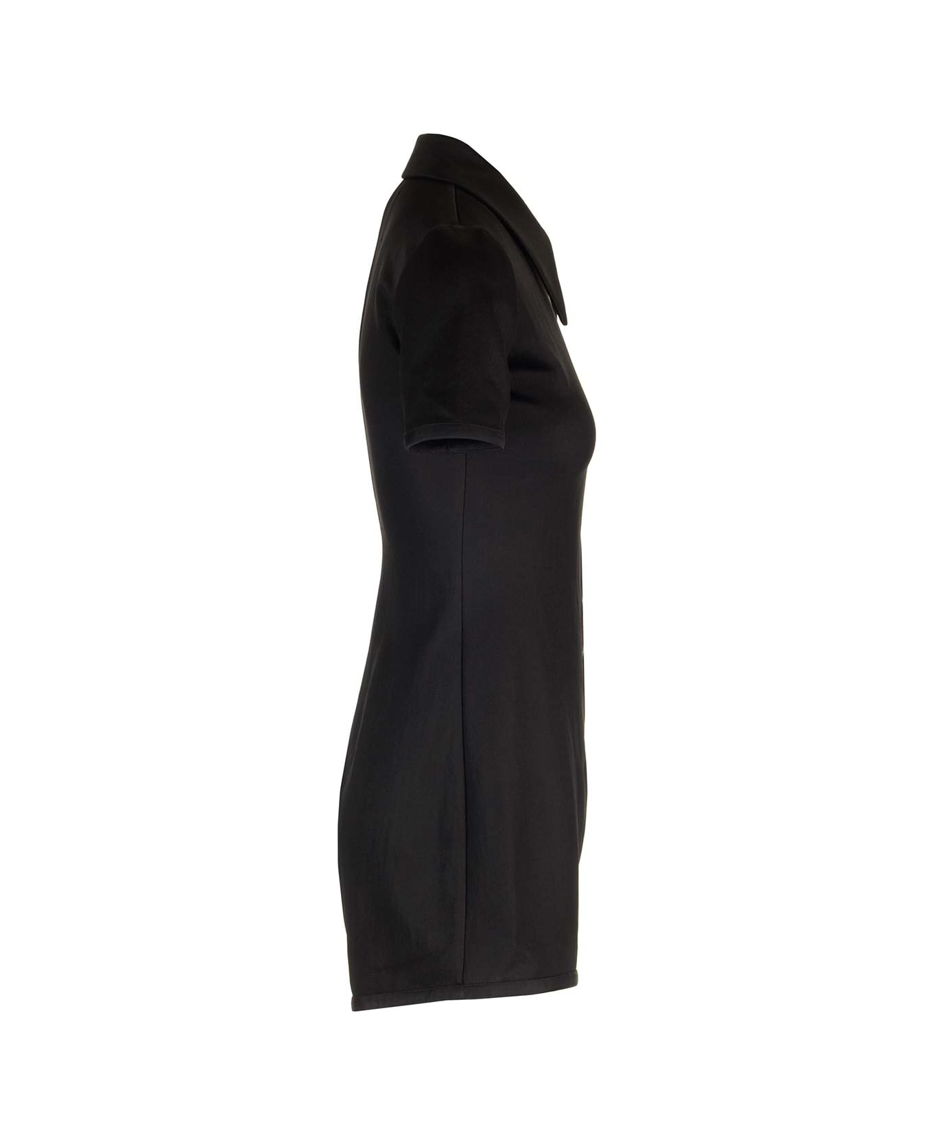 Jil Sander Black Short-sleeved Playsuit - BLACK