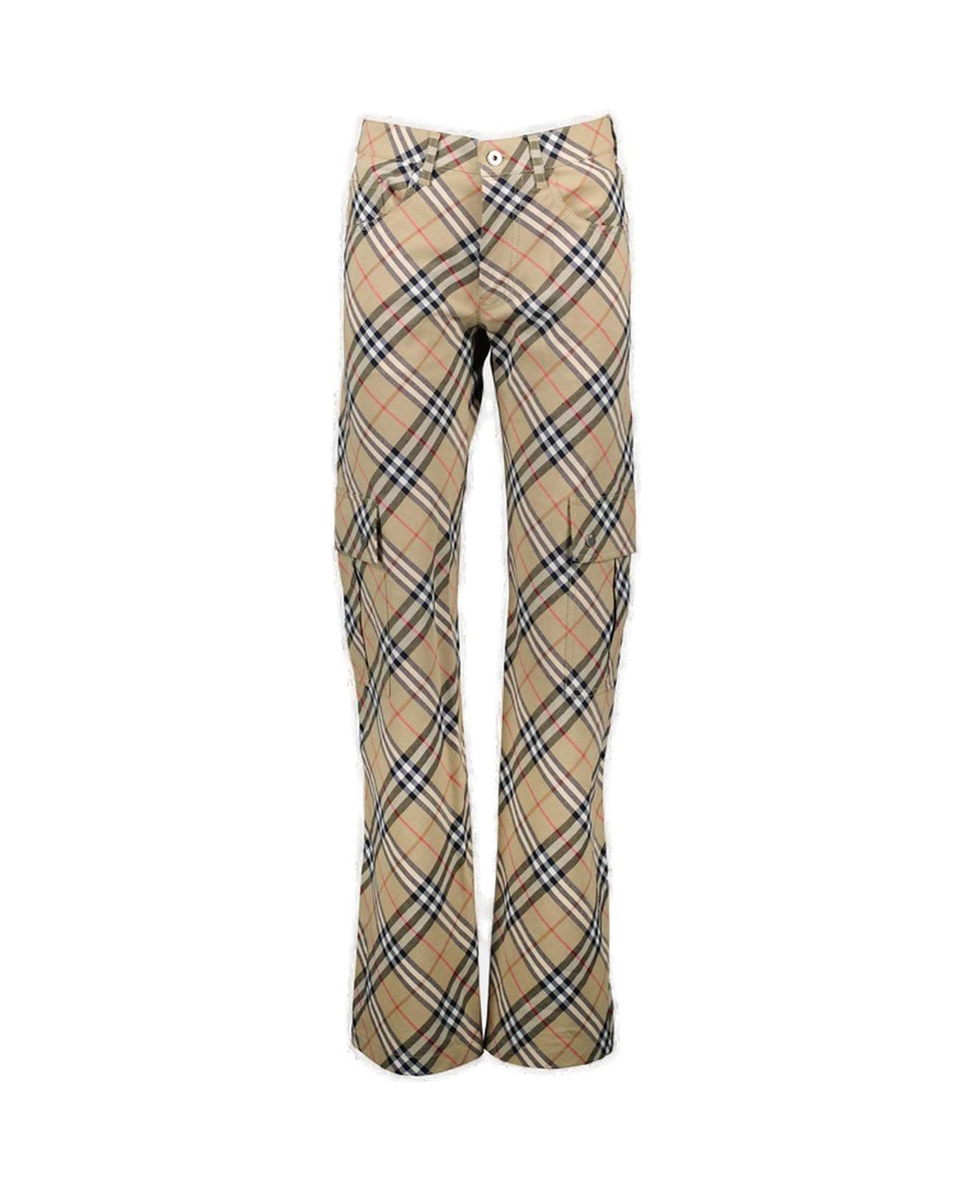 Burberry Straight-leg Checked Cargo Pants - Teacup Pasture