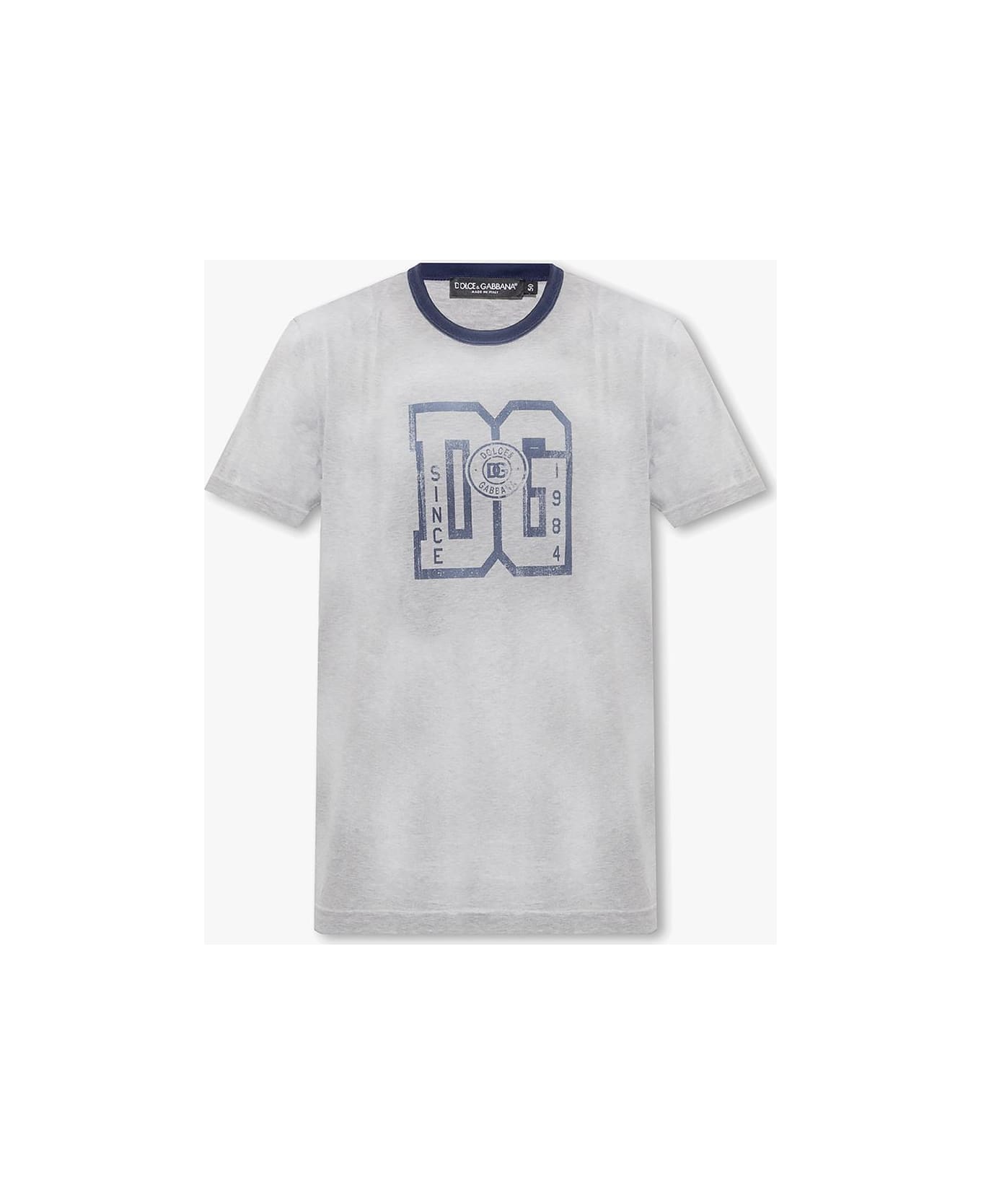 Dolce Teen & Gabbana T-shirt With Logo - Grey