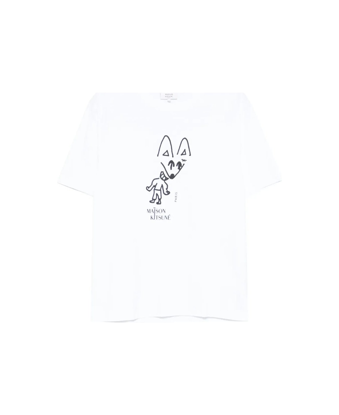Maison Kitsuné Party Fox Comfort Tee Shirt - White シャツ