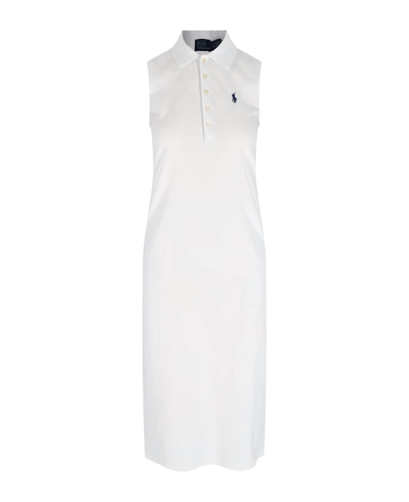 Polo Ralph Lauren Logo Midi Dress - White