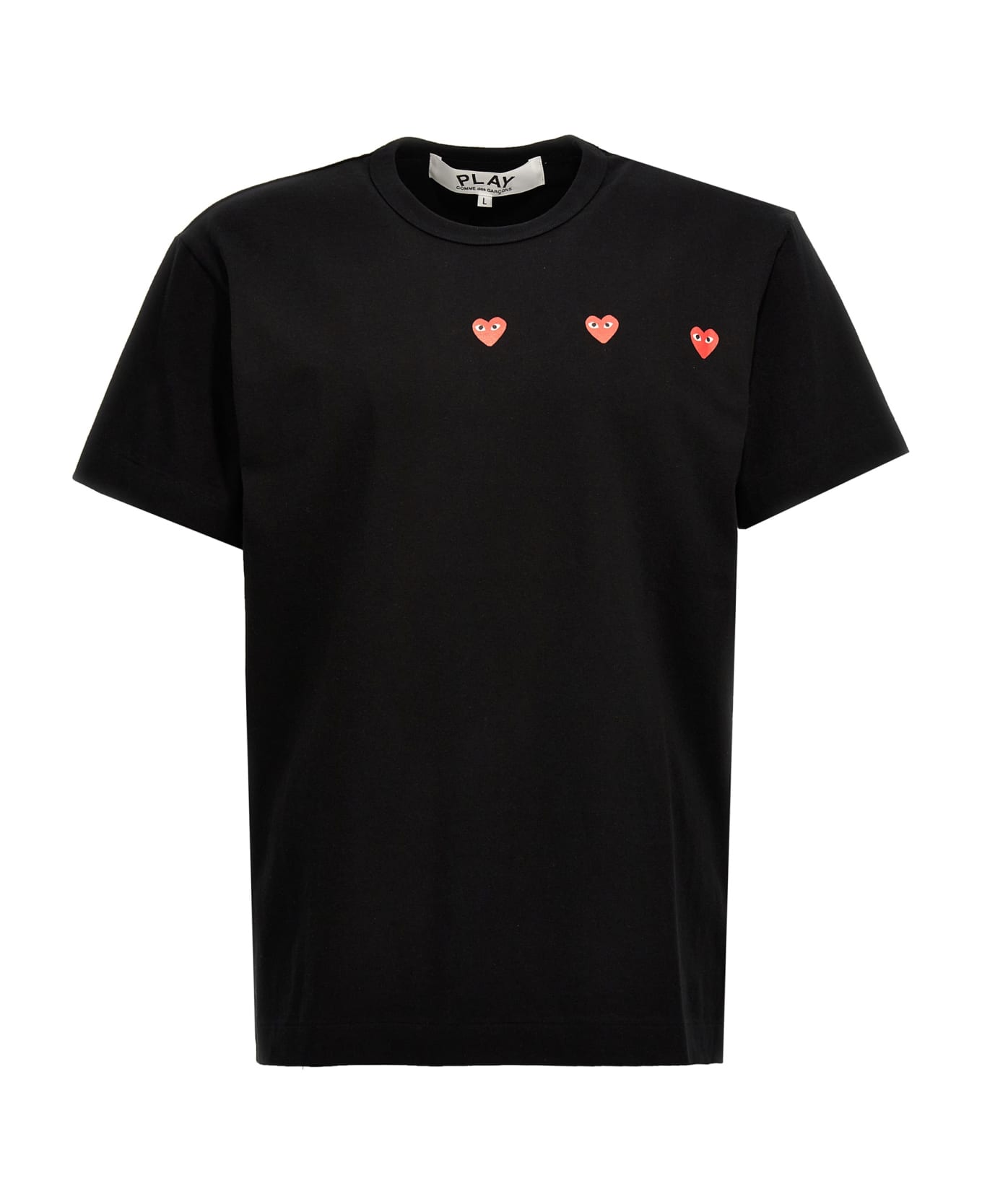 Comme des Garçons Play 'multi Heart' T-shirt - Black  