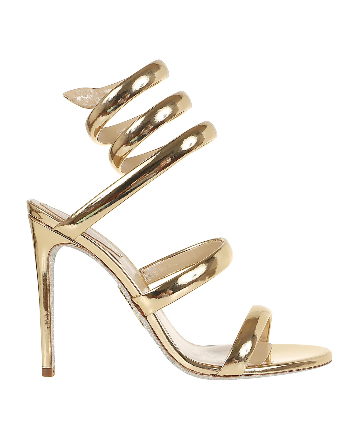 René Caovilla Cleo Sandals - Gold Calf