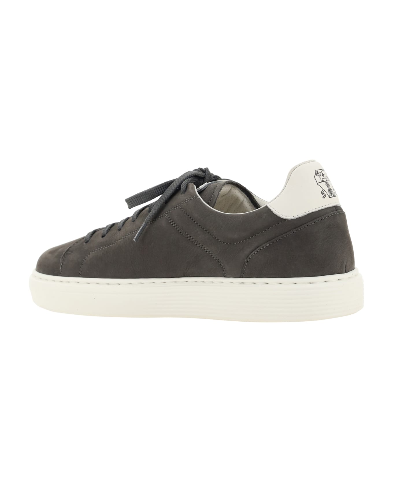 Brunello Cucinelli Nabuk Calfskin Sneakers - Dark Grey
