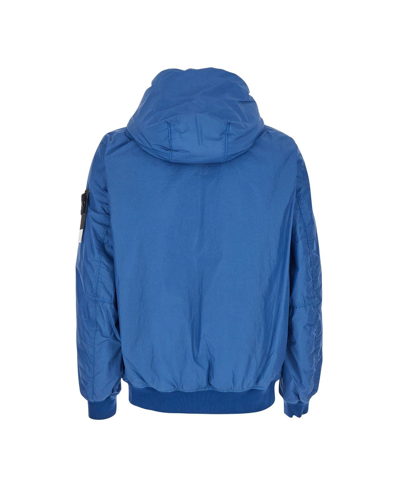 Stone Island Zip-up Hooded Jacket - Blue