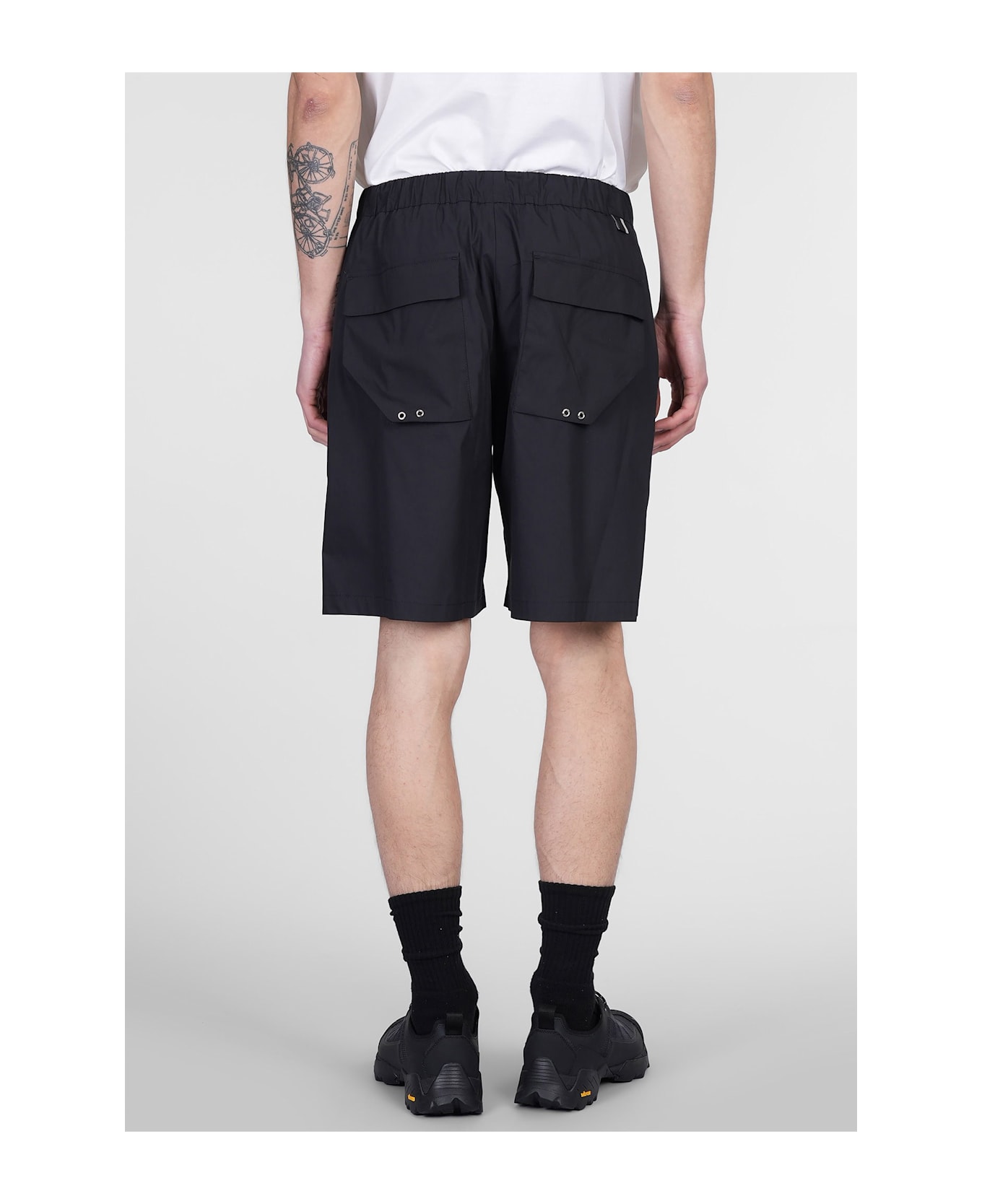 Low Brand Combo Shorts In Black Cotton - black