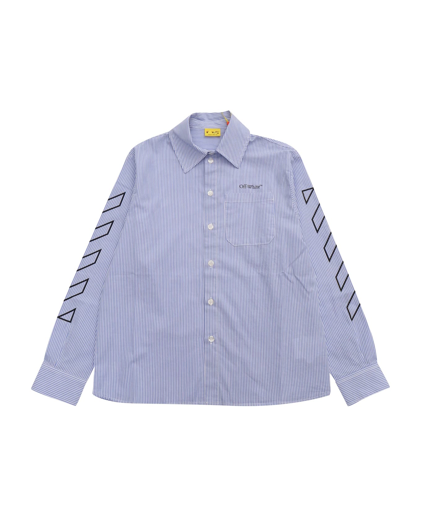 Off-White Bookish Diag Shirt L/s Blue - Black - BLUE
