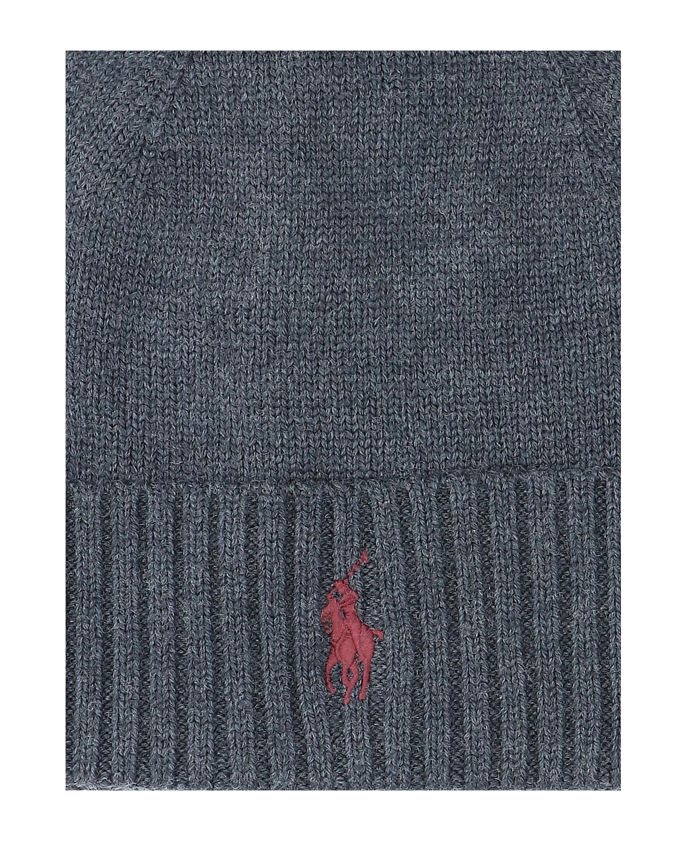 Polo Ralph Lauren Logo Beanie - Dark Granite Hthr