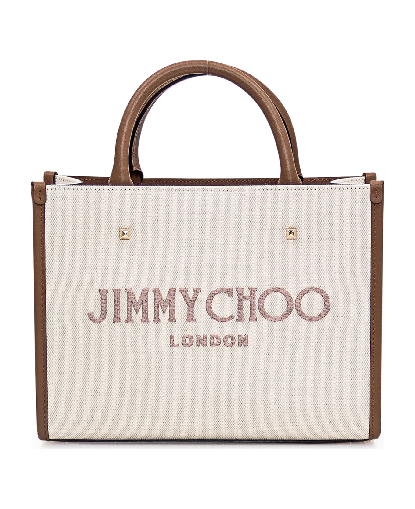 Jimmy Choo Avenue S Tote Bag - NATURAL/TAUPE/DARK TAN/LIGHT GOLD