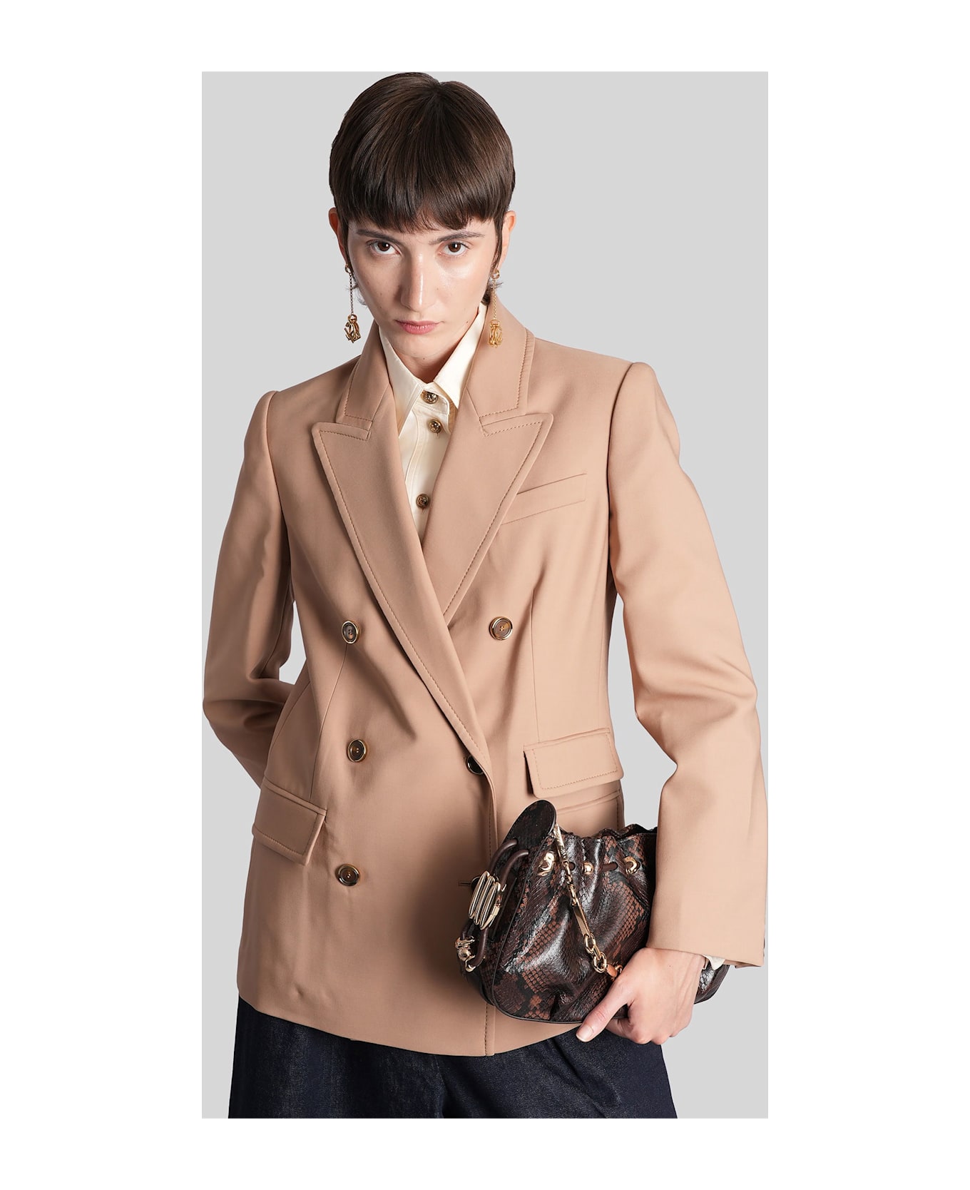 Zimmermann Blazer In Camel Wool - Camel