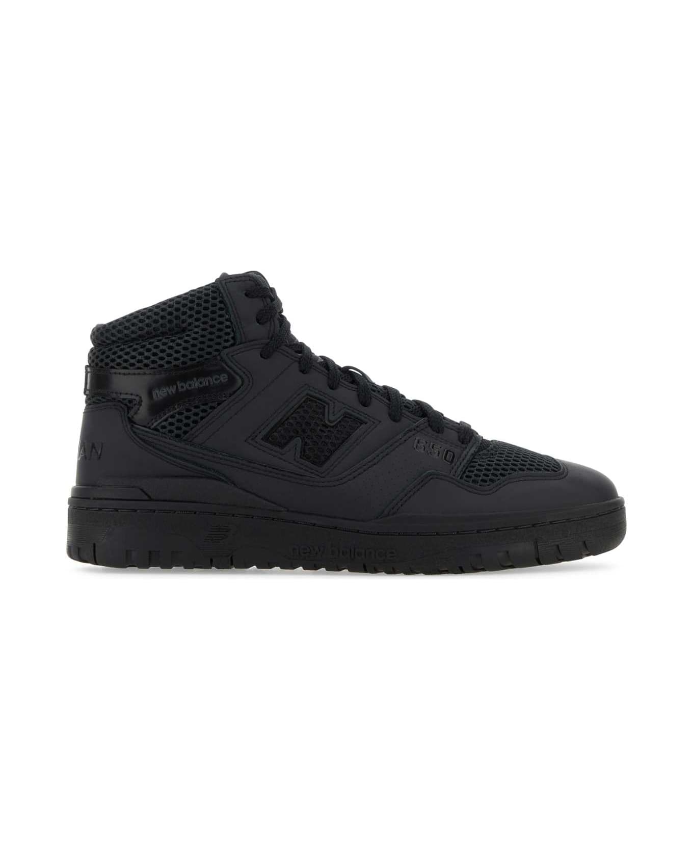 Junya Watanabe Black Leather And Mesh Junya Watanabe X New Balance Bb650 Sneakers - BLACKBLACK