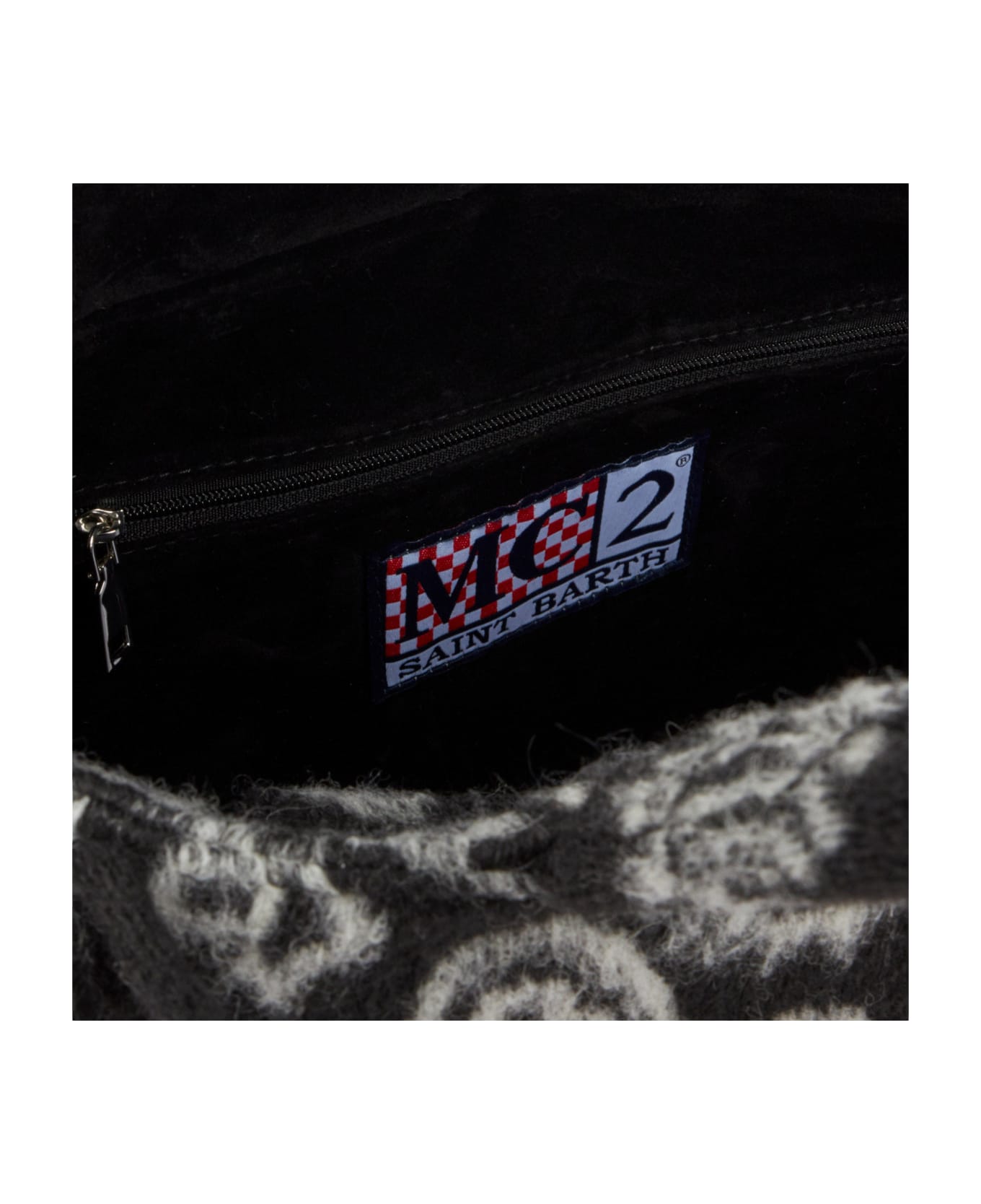 MC2 Saint Barth Colette Blanket Handbag With Bandanna Print - BLACK