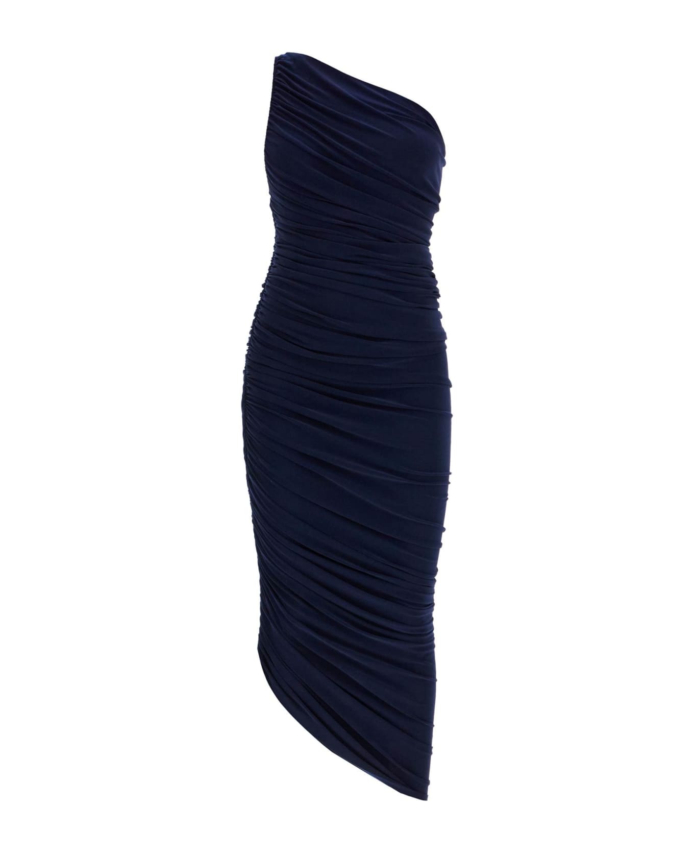 Norma Kamali Asymmetric Diana Lycra Dress - TRUE NAVY (Blue)