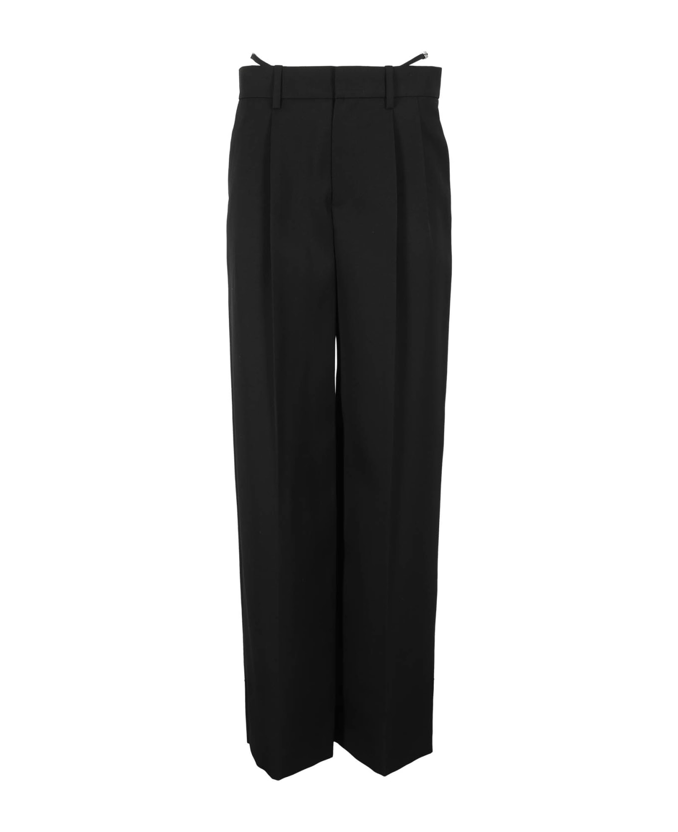 Alexander Wang Low Waisted G-string Trouser With Crystal Trim - Black ボトムス
