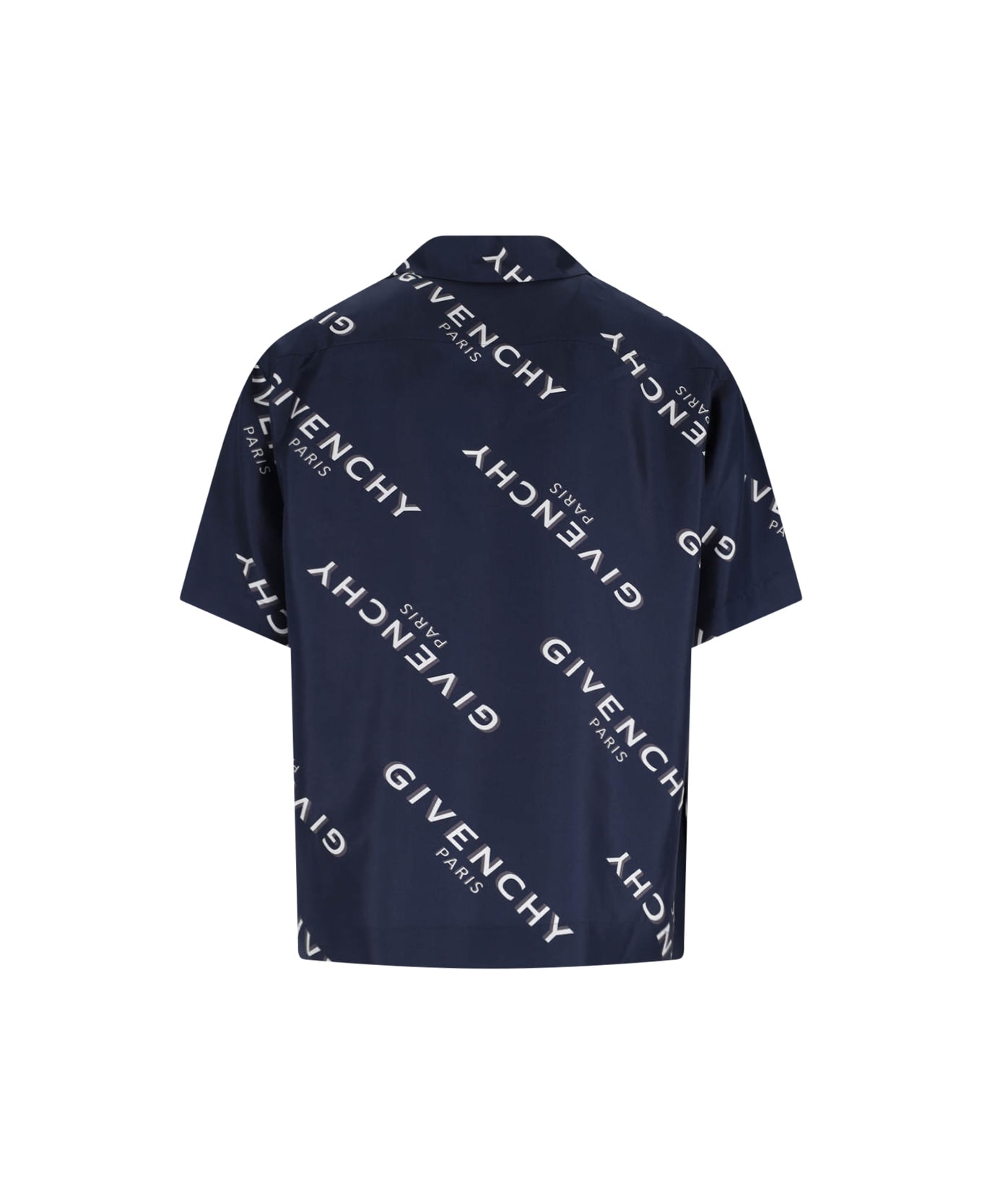 Givenchy 
bowling
 Silk Shirt - Blue