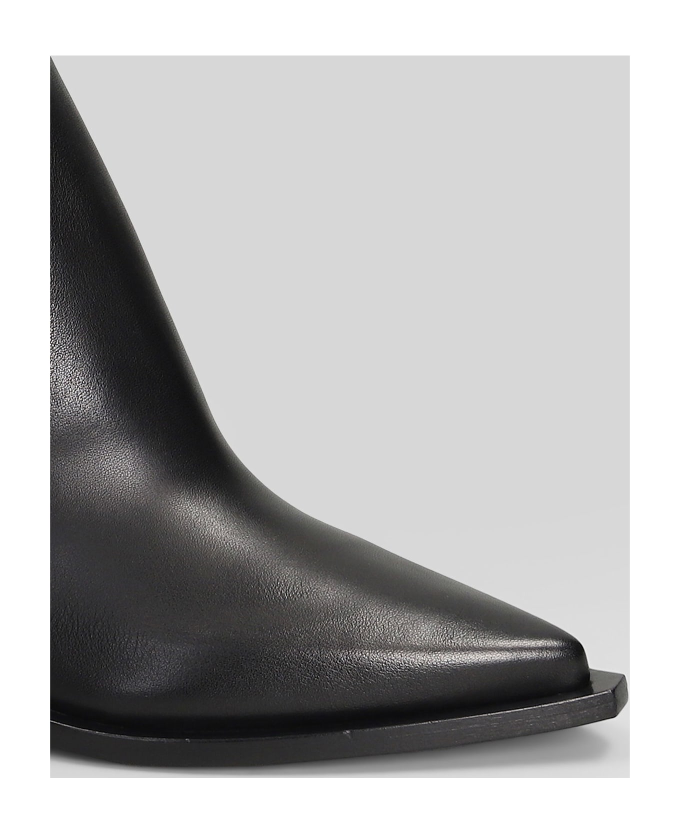 Elena Iachi Texan Ankle Boots In Black Leather - black