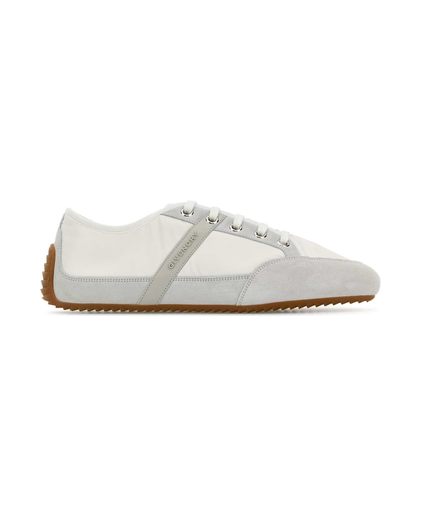 Givenchy Two-tone Suede And Nylon Sneakers - White