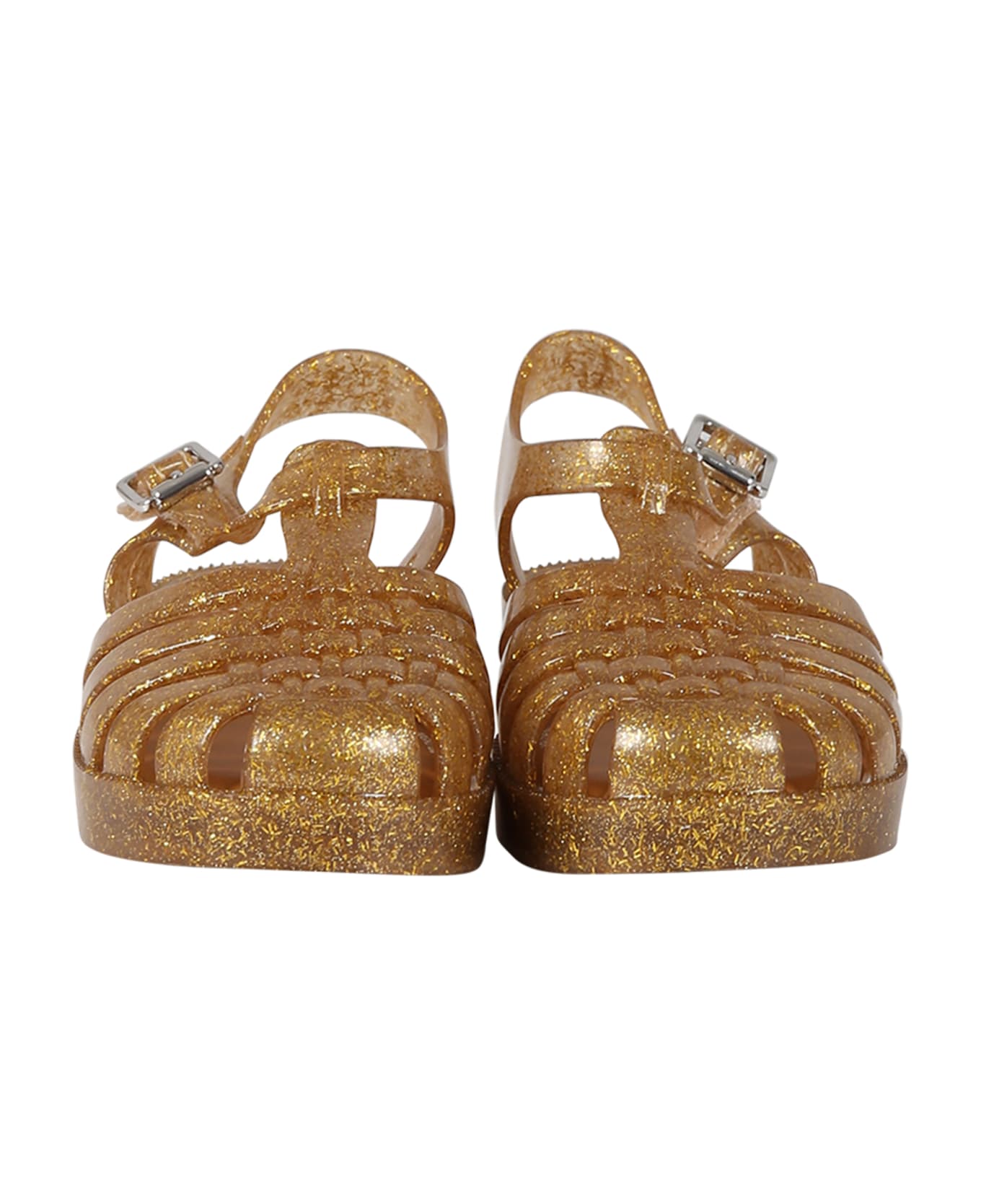 Melissa Gold Scented Sandals For Girl With Logo - Gold シューズ