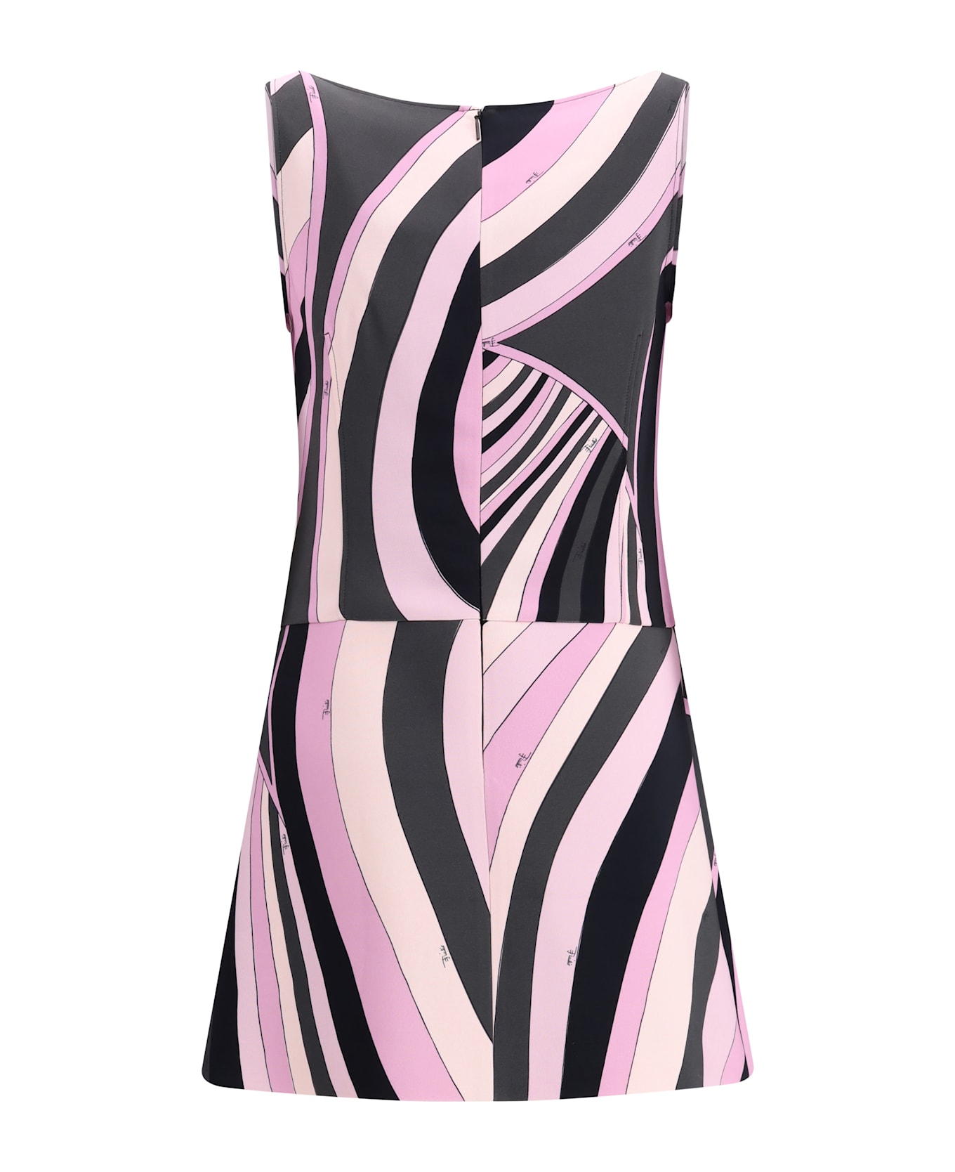 Pucci Square-neck Mini Dress In Viscose Jersey With Marmo Print