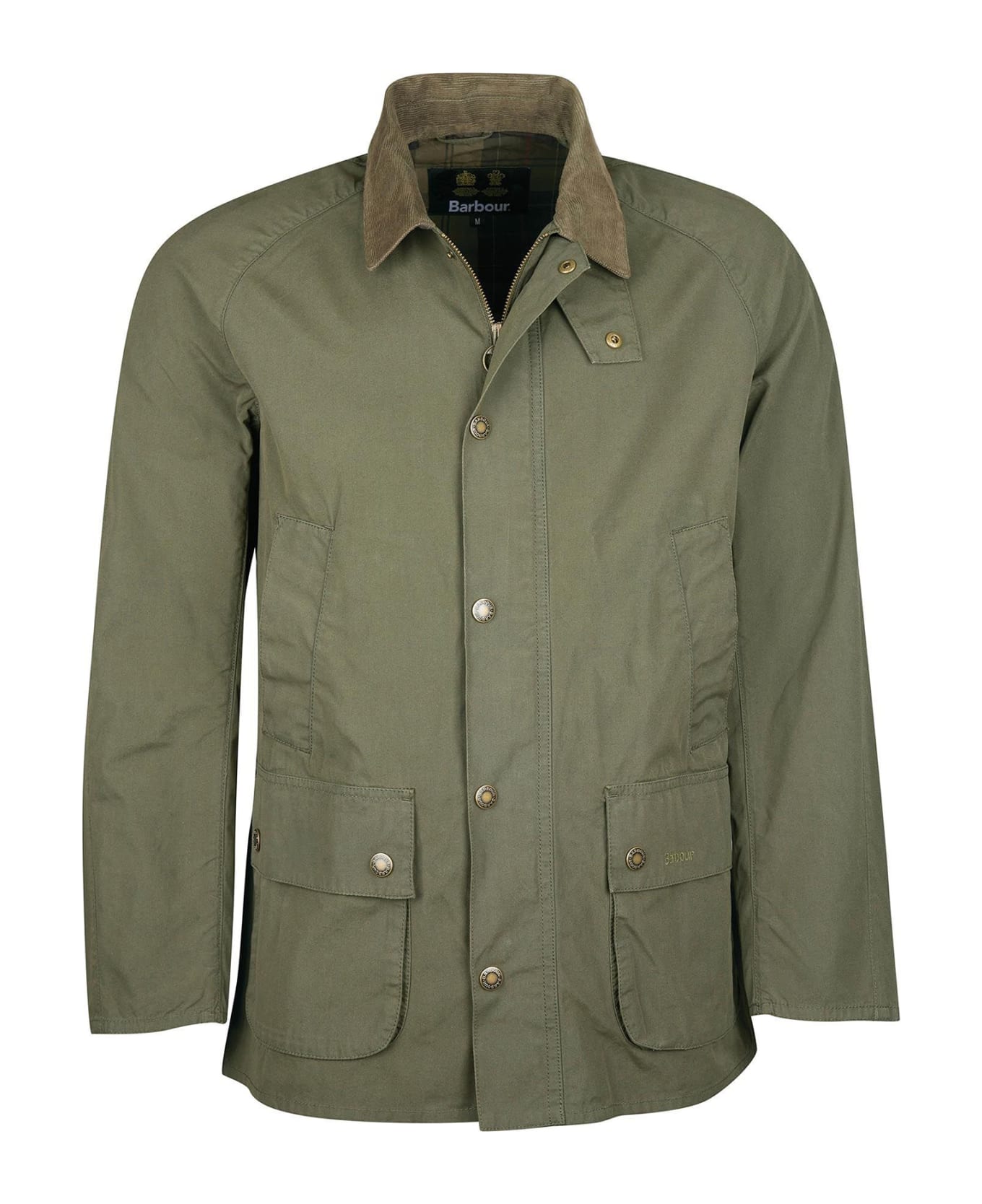 Barbour Olive Green Jacket With Buttons - OLIVE