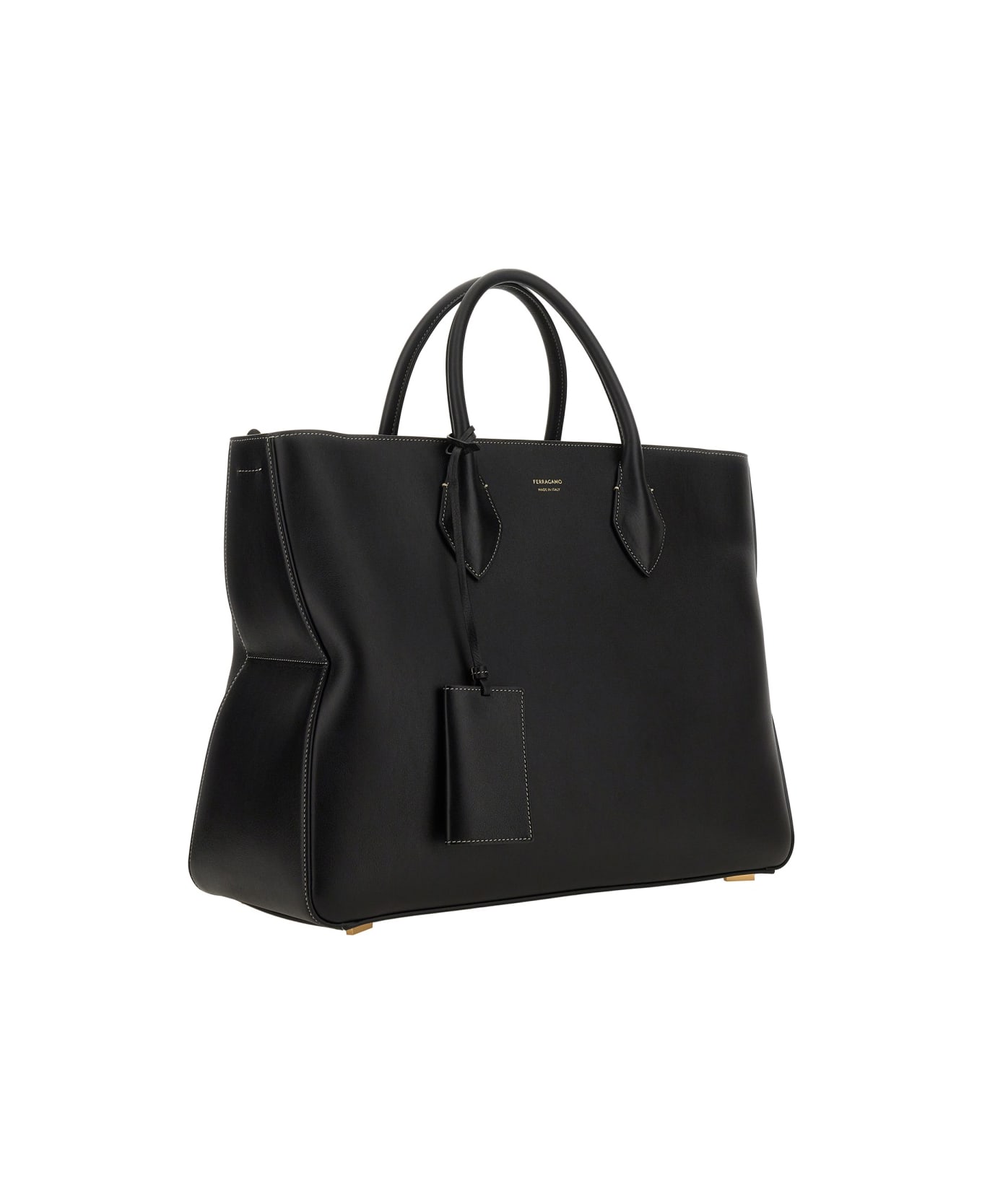 Ferragamo Star-shaped Tote Bag Large - BLACK