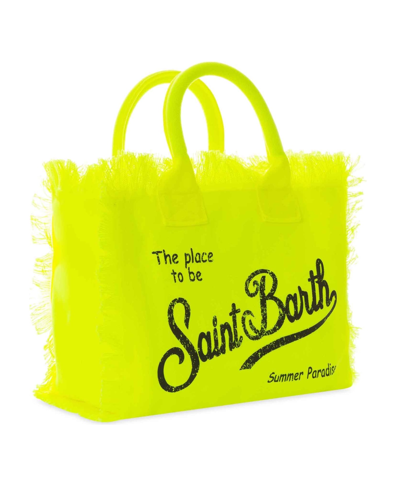 MC2 Saint Barth Colette Fluo Yellow Cotton Canvas Bag - YELLOW
