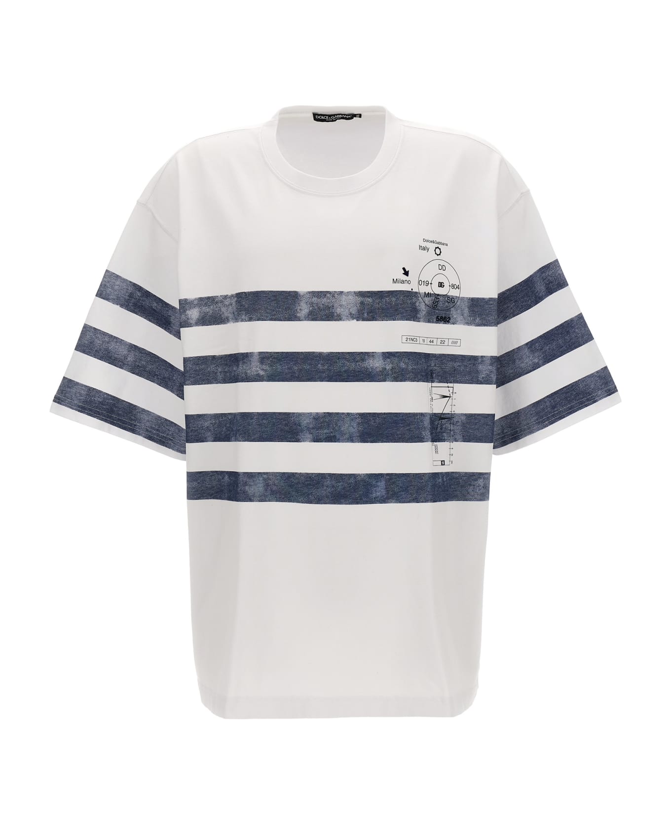 Dolce & Gabbana Marina Cotton Crewneck T-shirt - White シャツ