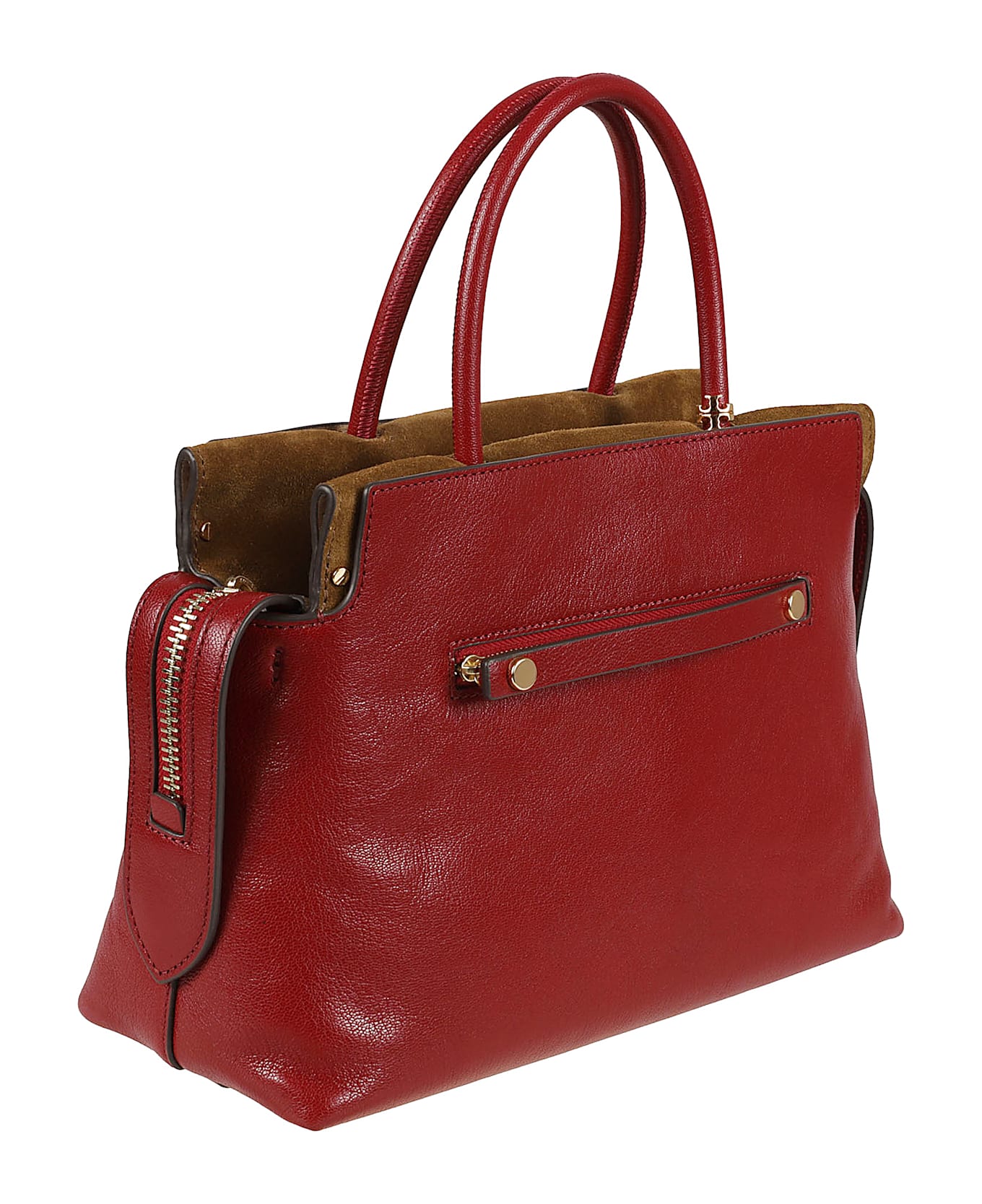 Tory Burch Textured Mercer Tote - Ruby