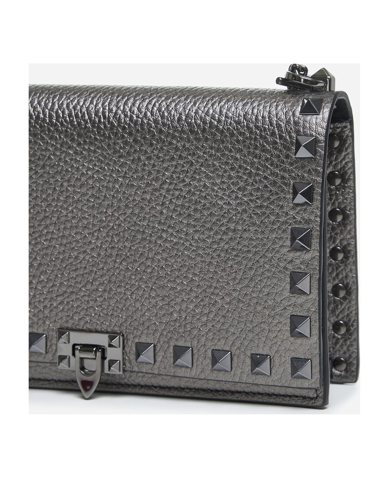 Valentino Garavani Rockstud Leather Mini Bag - Grey